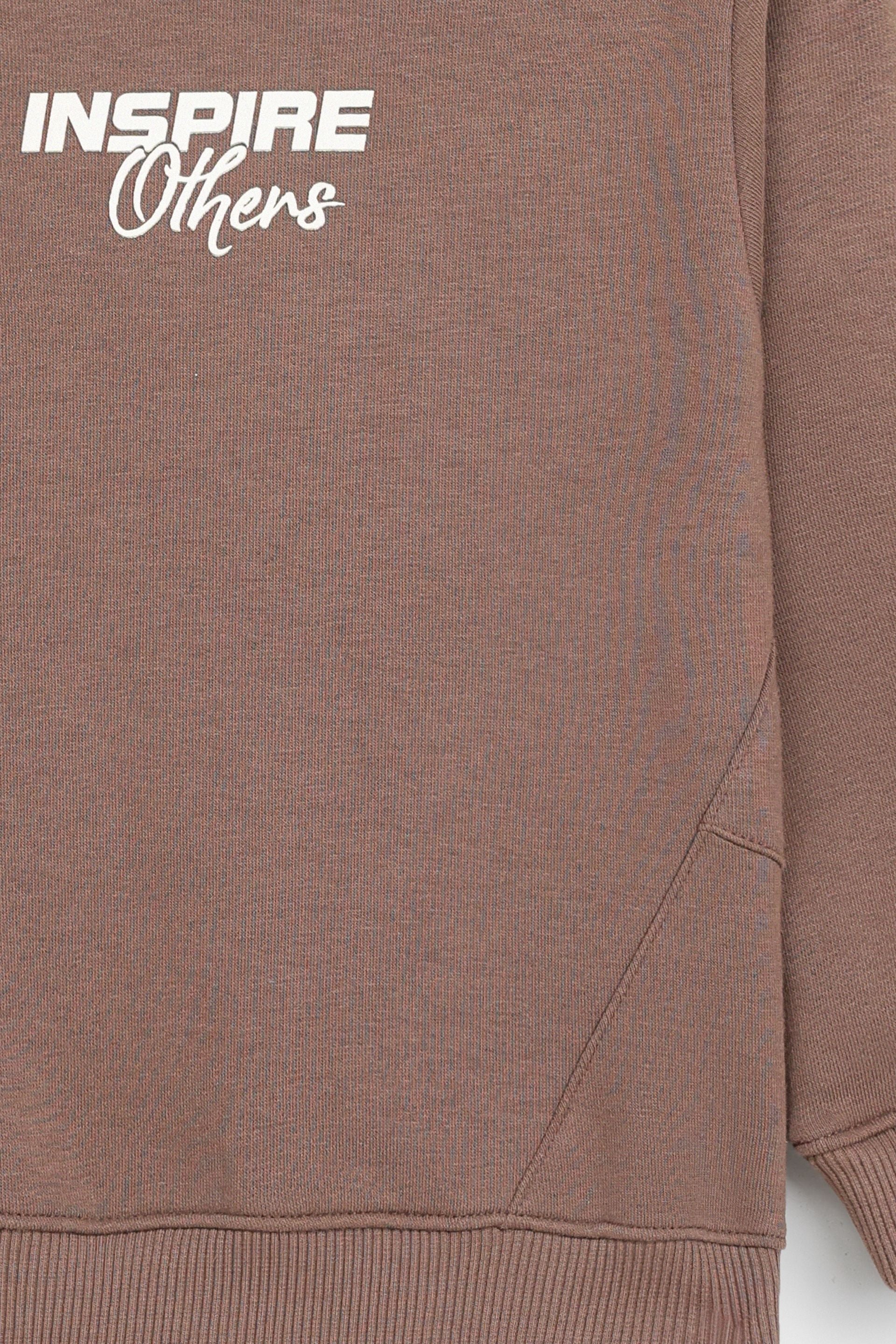 Slogan Print Cut & Sew Sweatshirt - Image 2