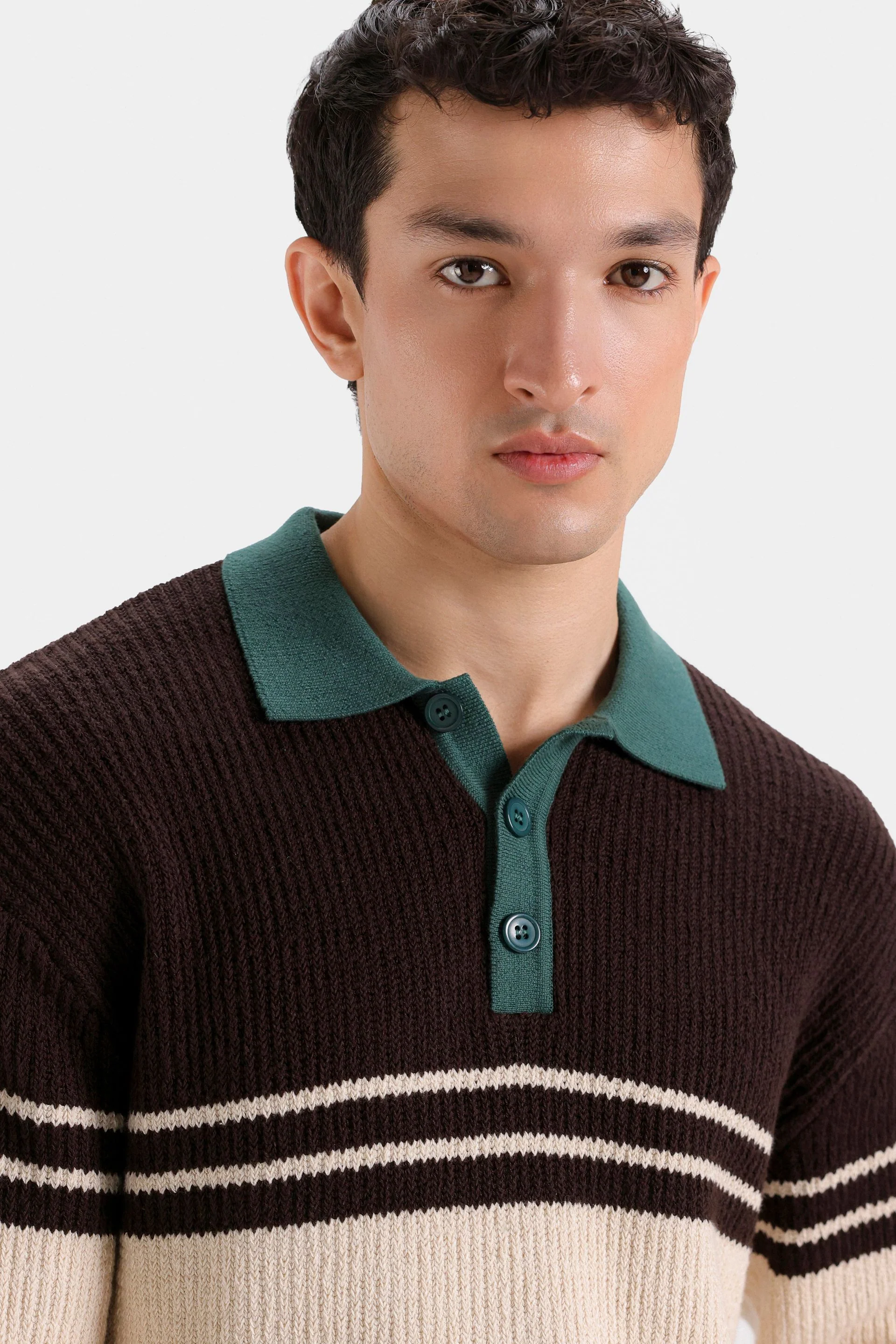 Color Block Polo Sweater - Image 2