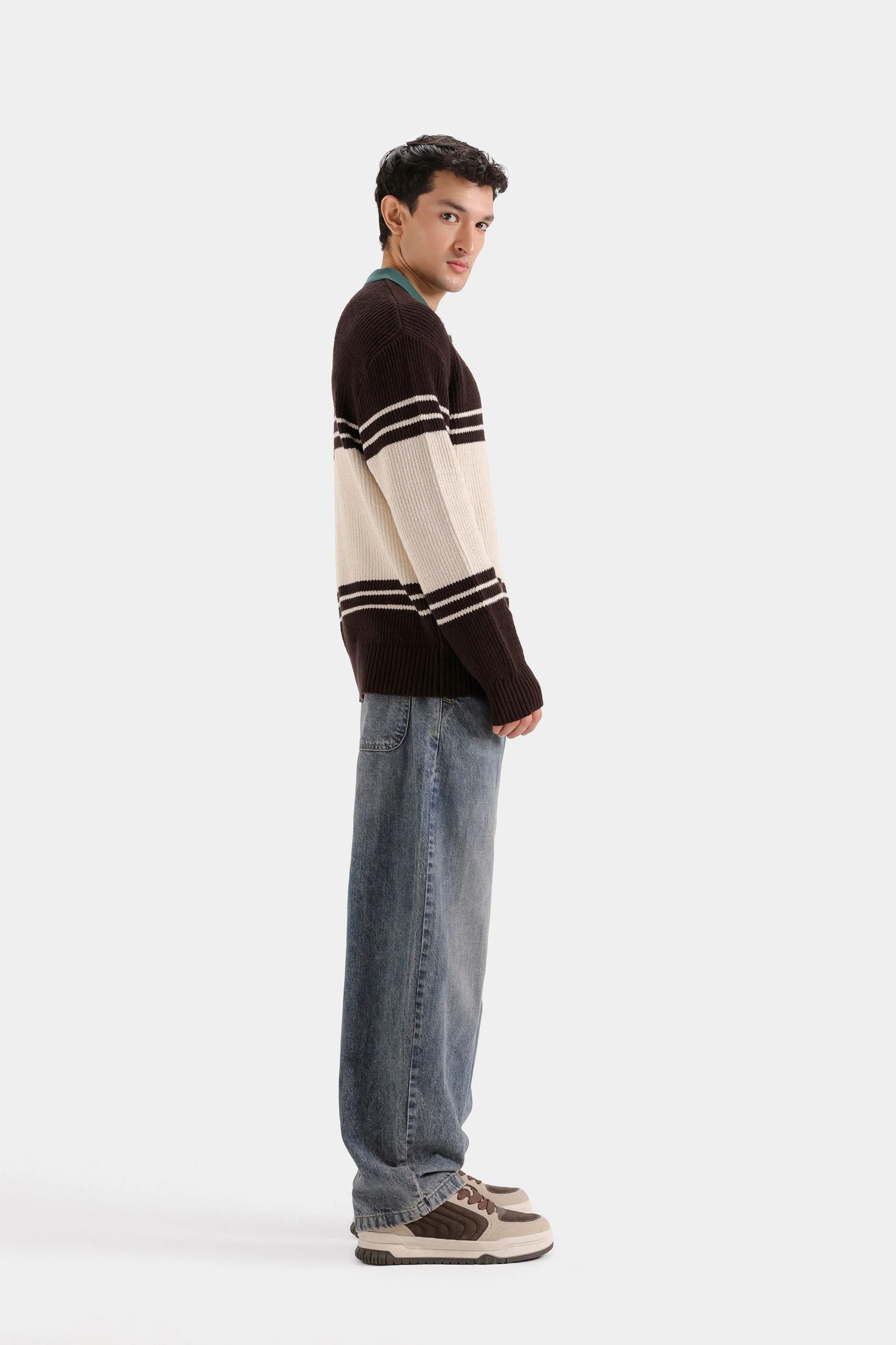 Color Block Polo Sweater - Image 3