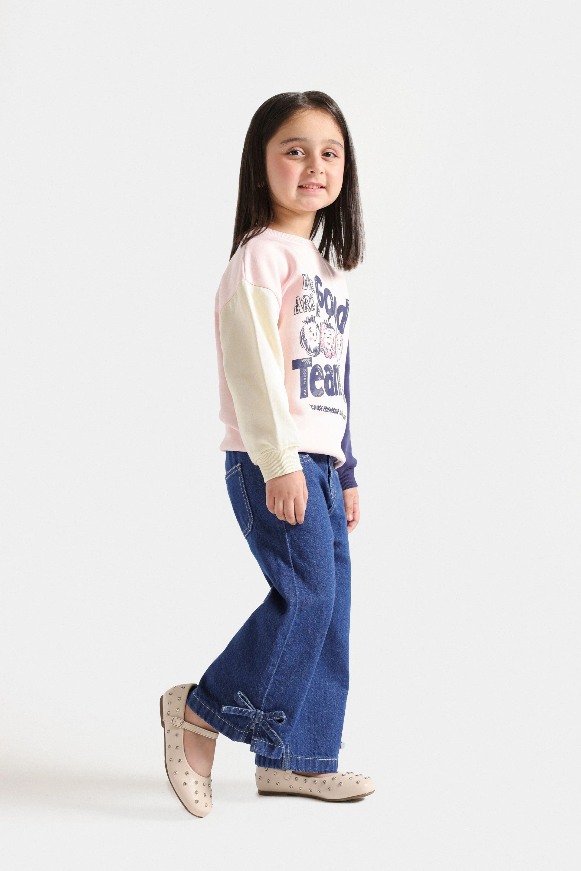 Contrast Sleeves Graphic Sweatshirt - Image 5