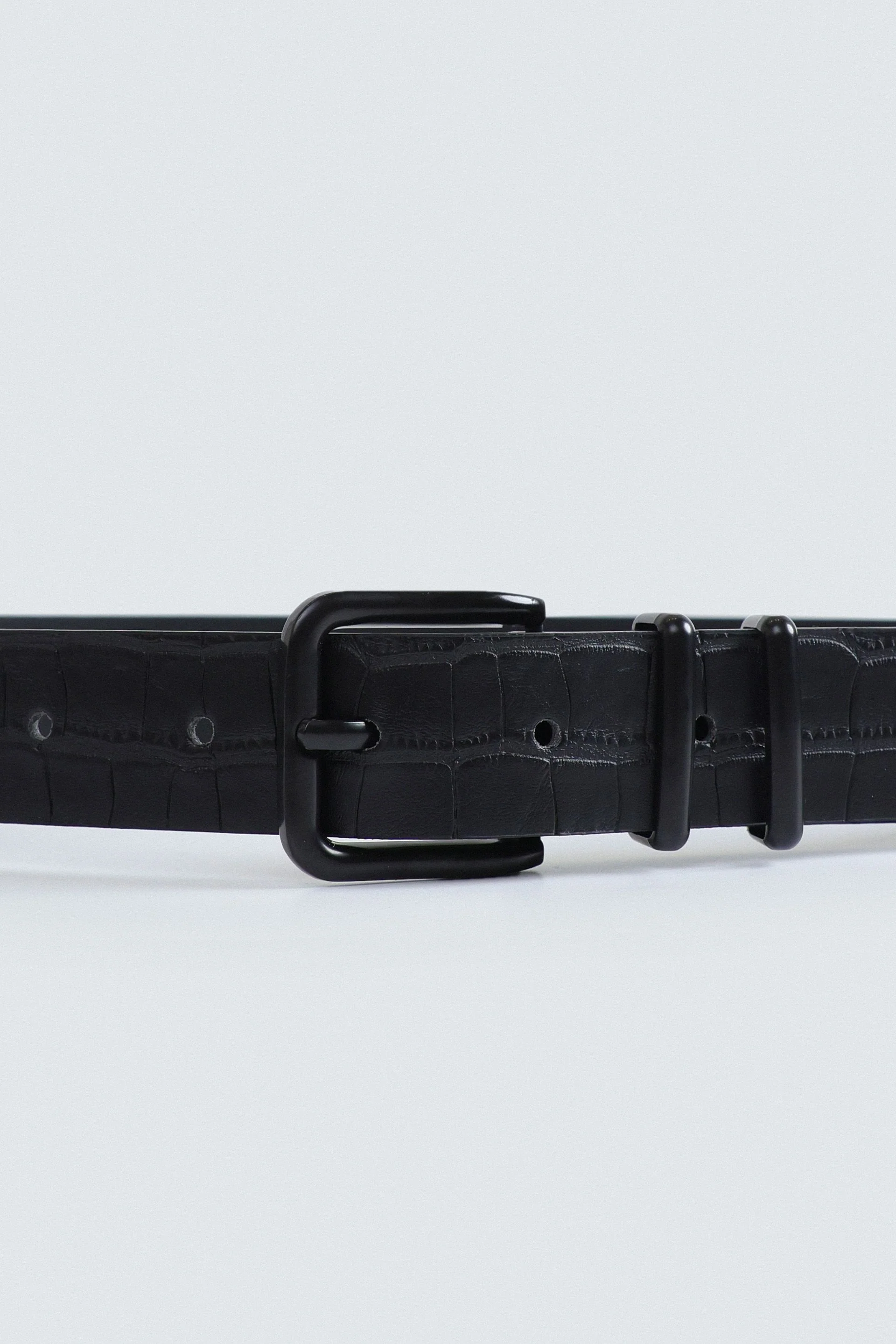 Textured Faux Leather Belt - Image 2