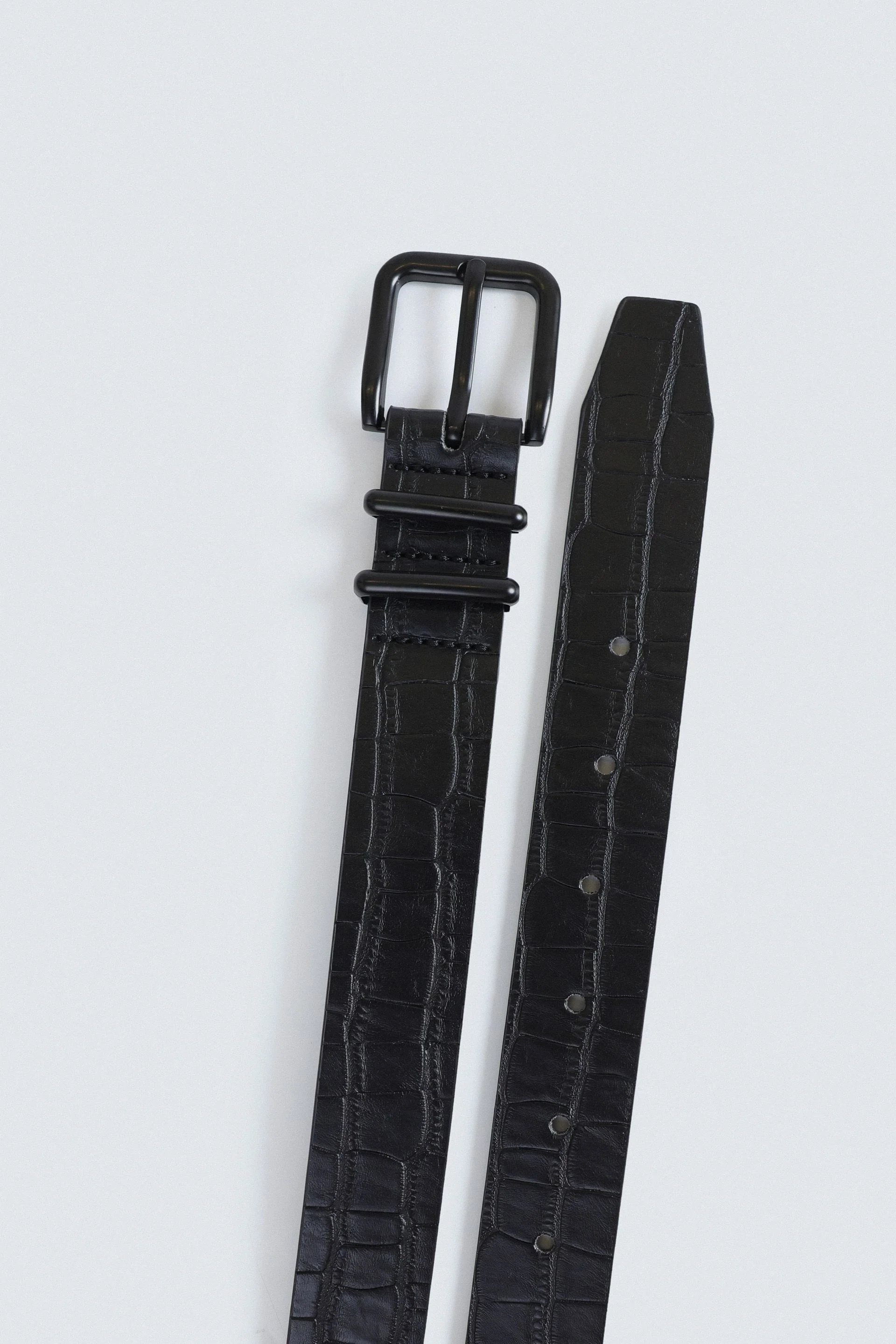 Textured Faux Leather Belt - Image 3