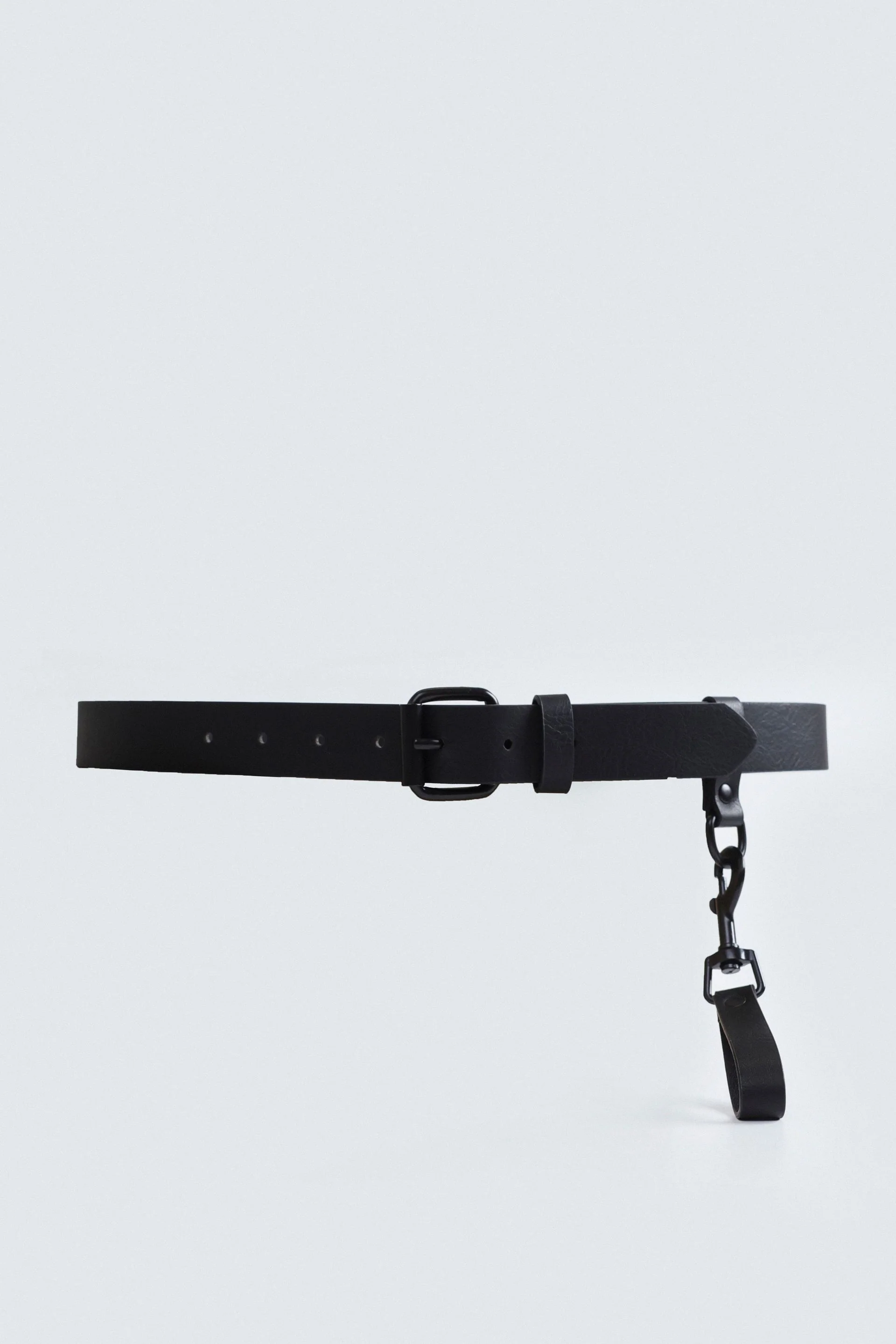 Faux Leather Belt With Utility Loop
