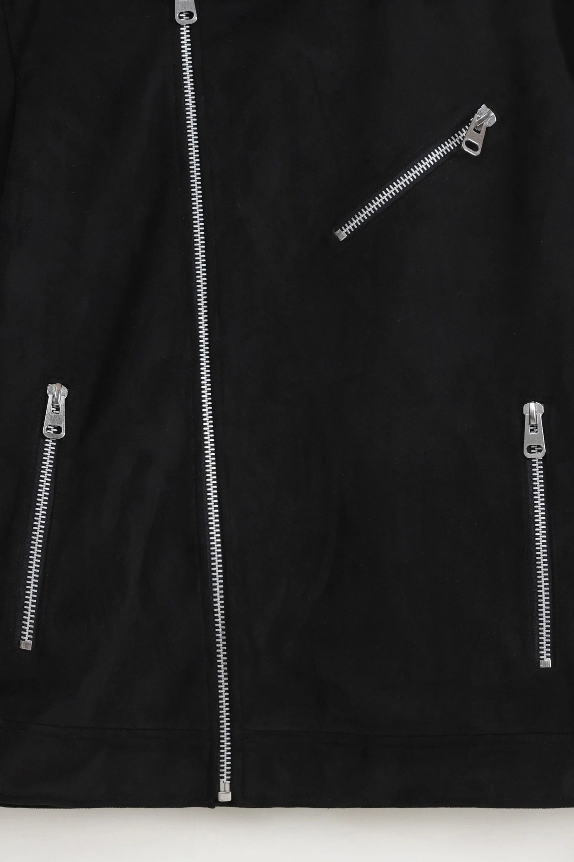 Basic Suede Biker Jacket - Image 6