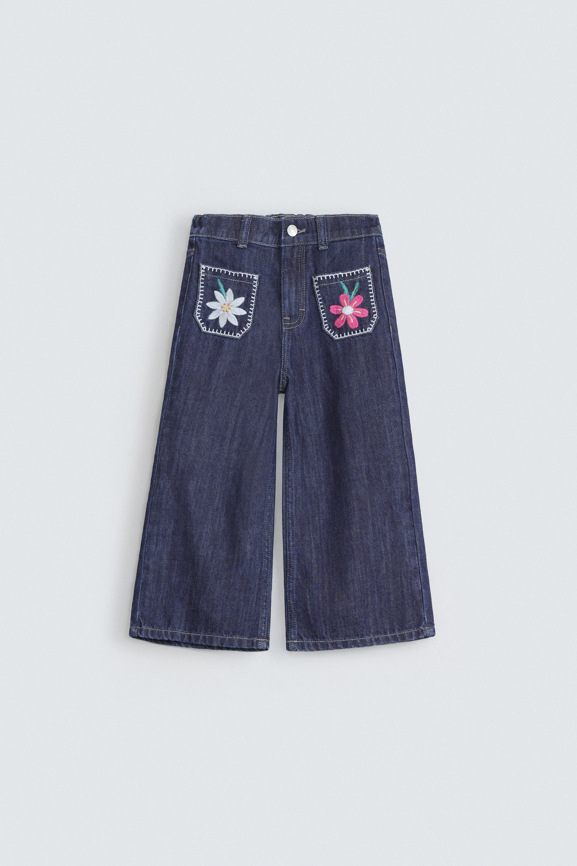 Embroidered Mom Fit Jeans