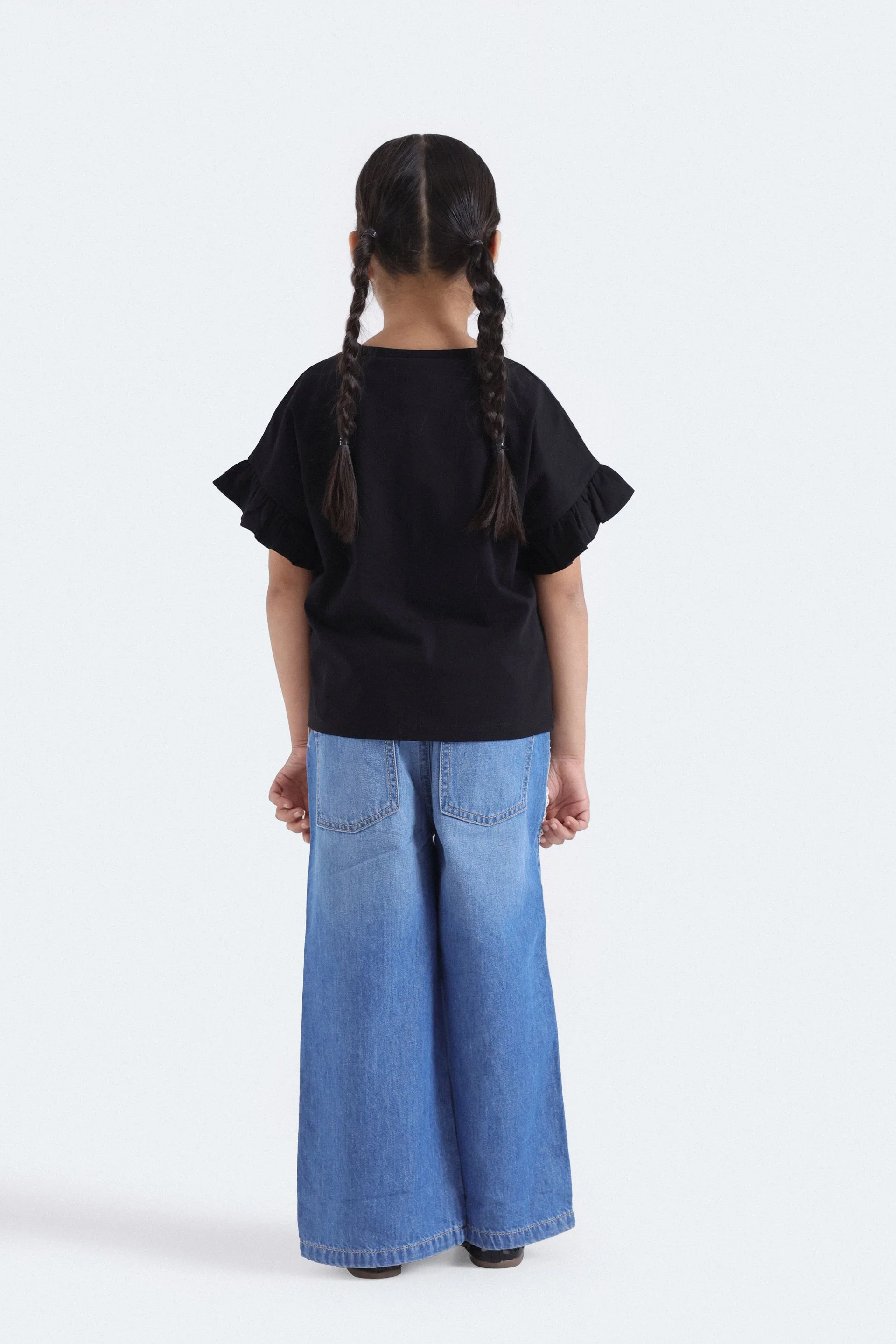 Wide Leg Jeans With Lace Detail - Image 7