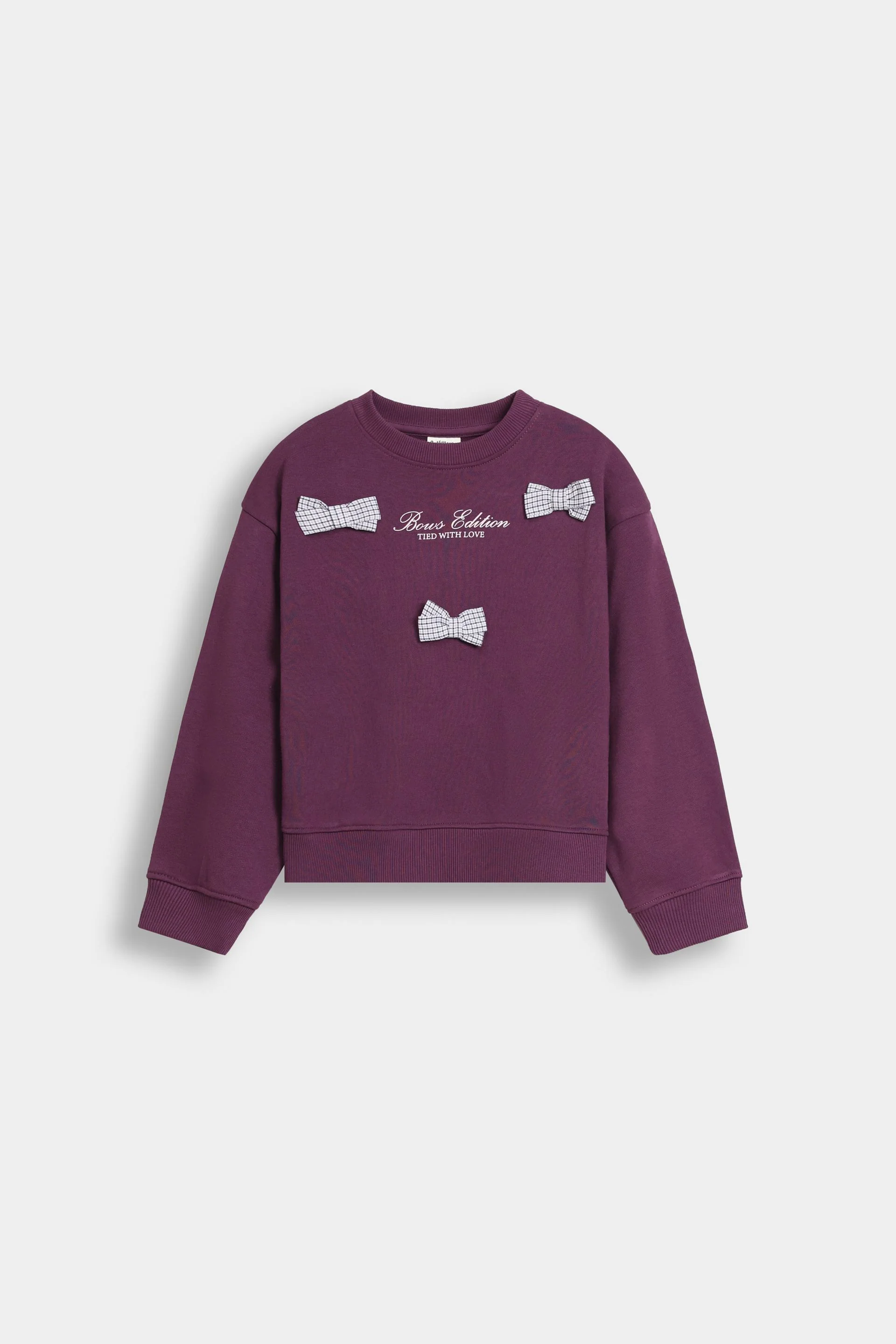 Graphic Sweatshirt with 3D Bow Detail