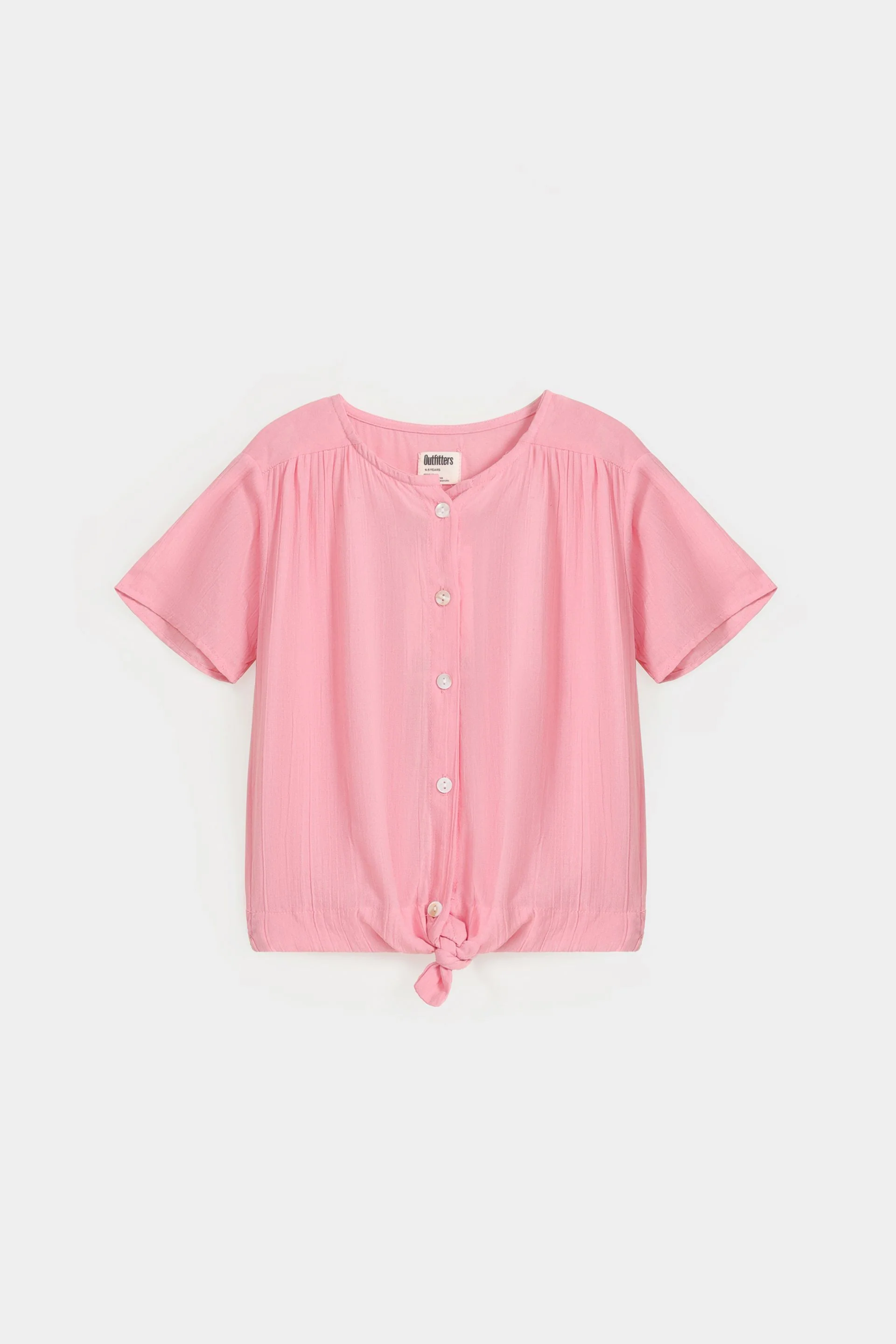 Pleated Blouse With Knot - Image 7