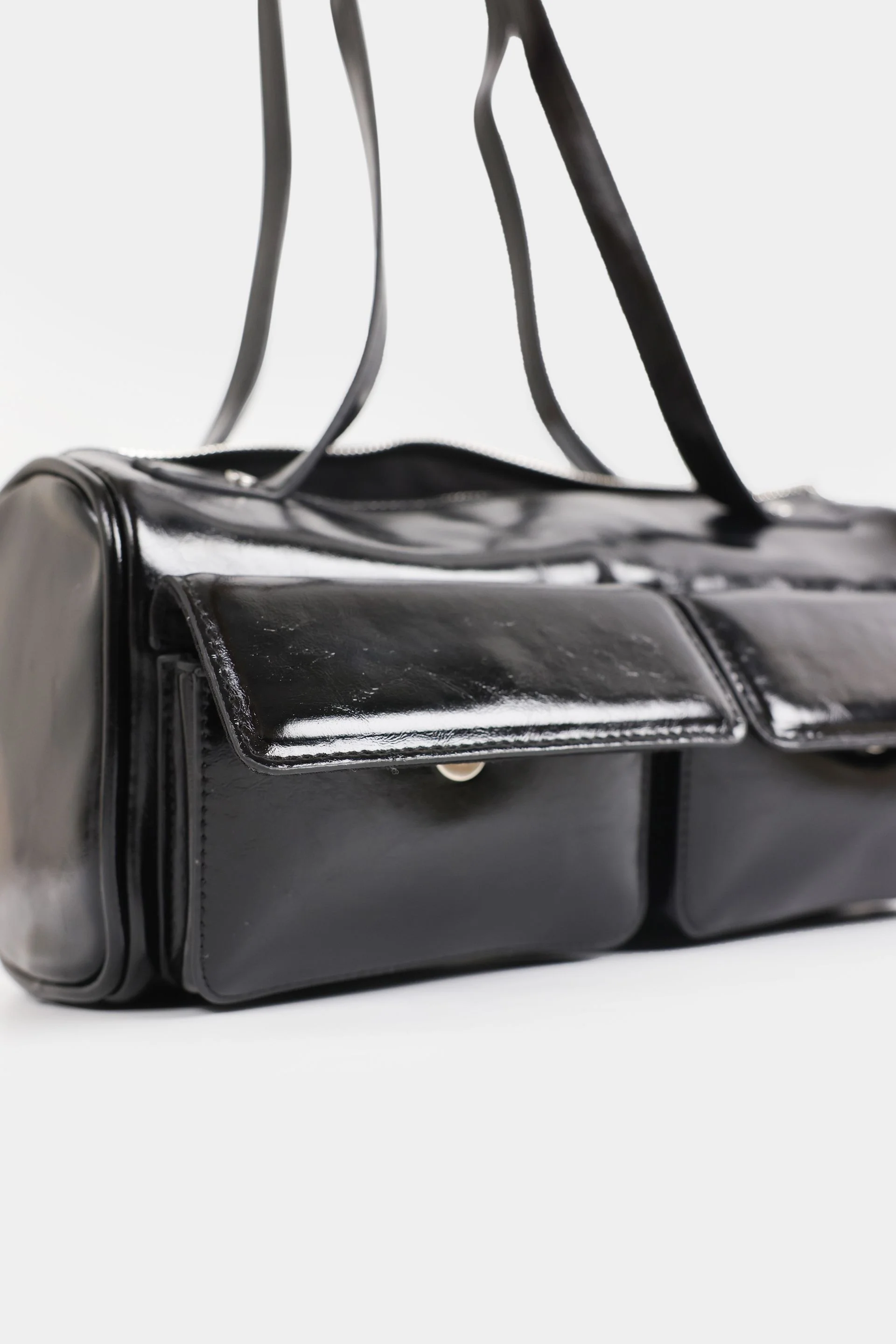 Faux Leather Barrel Bag - Image 2