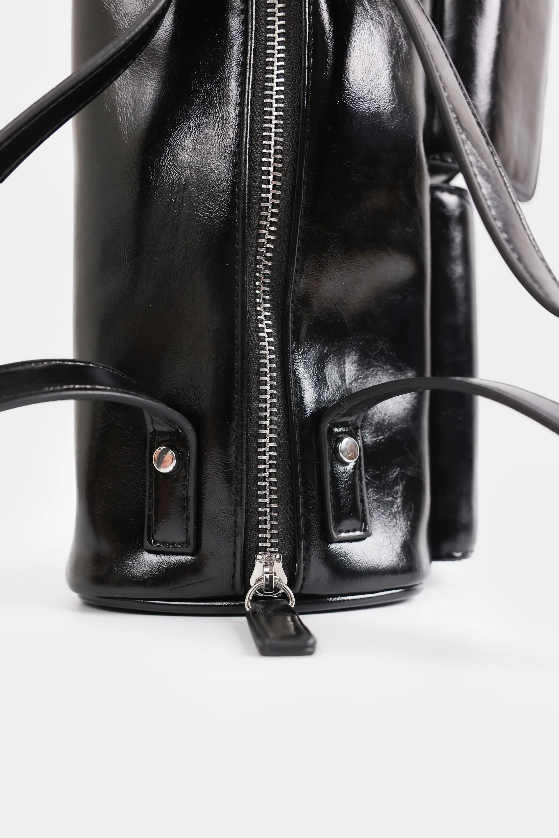 Faux Leather Barrel Bag - Image 5