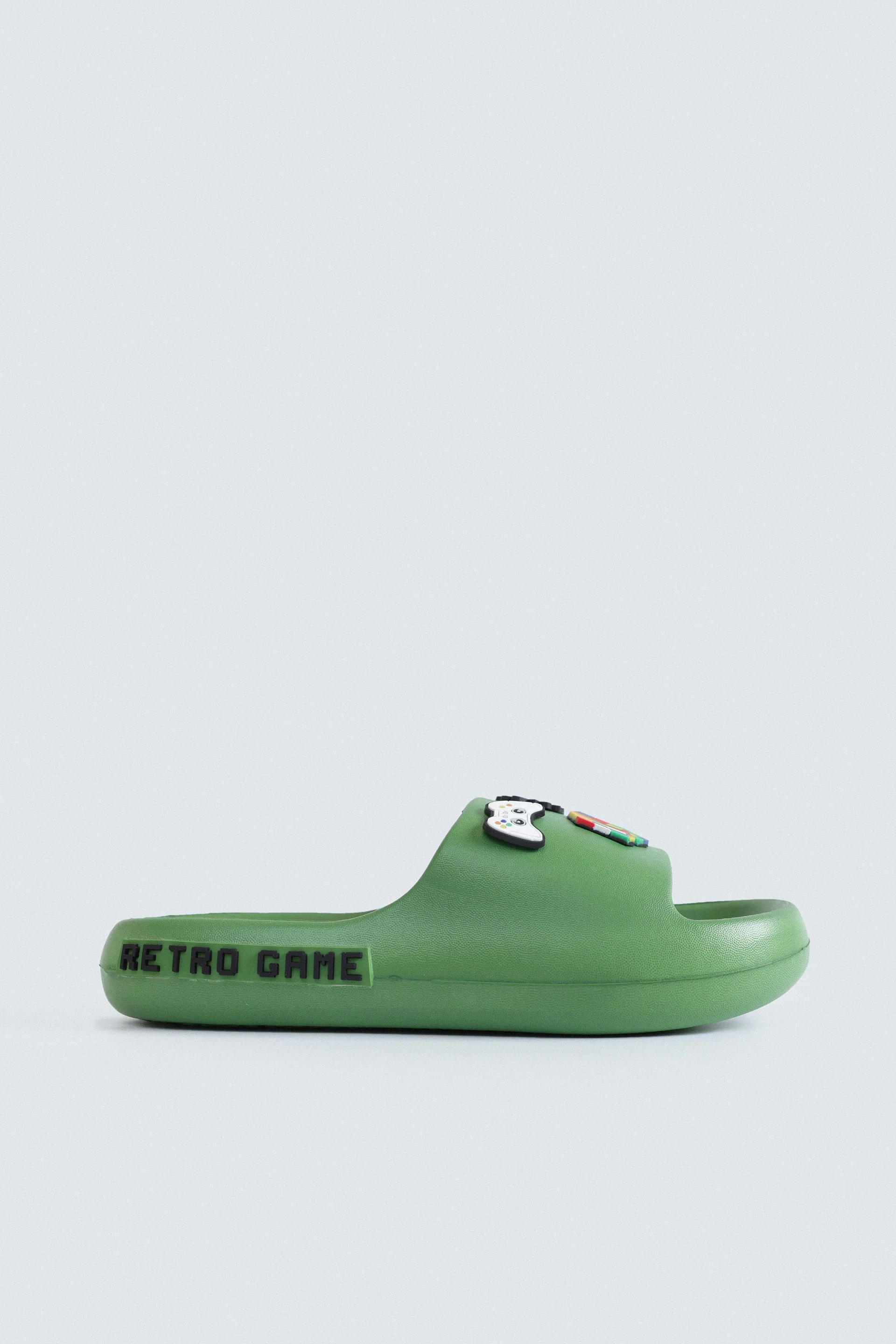 Rubber Slides With Charm Detail