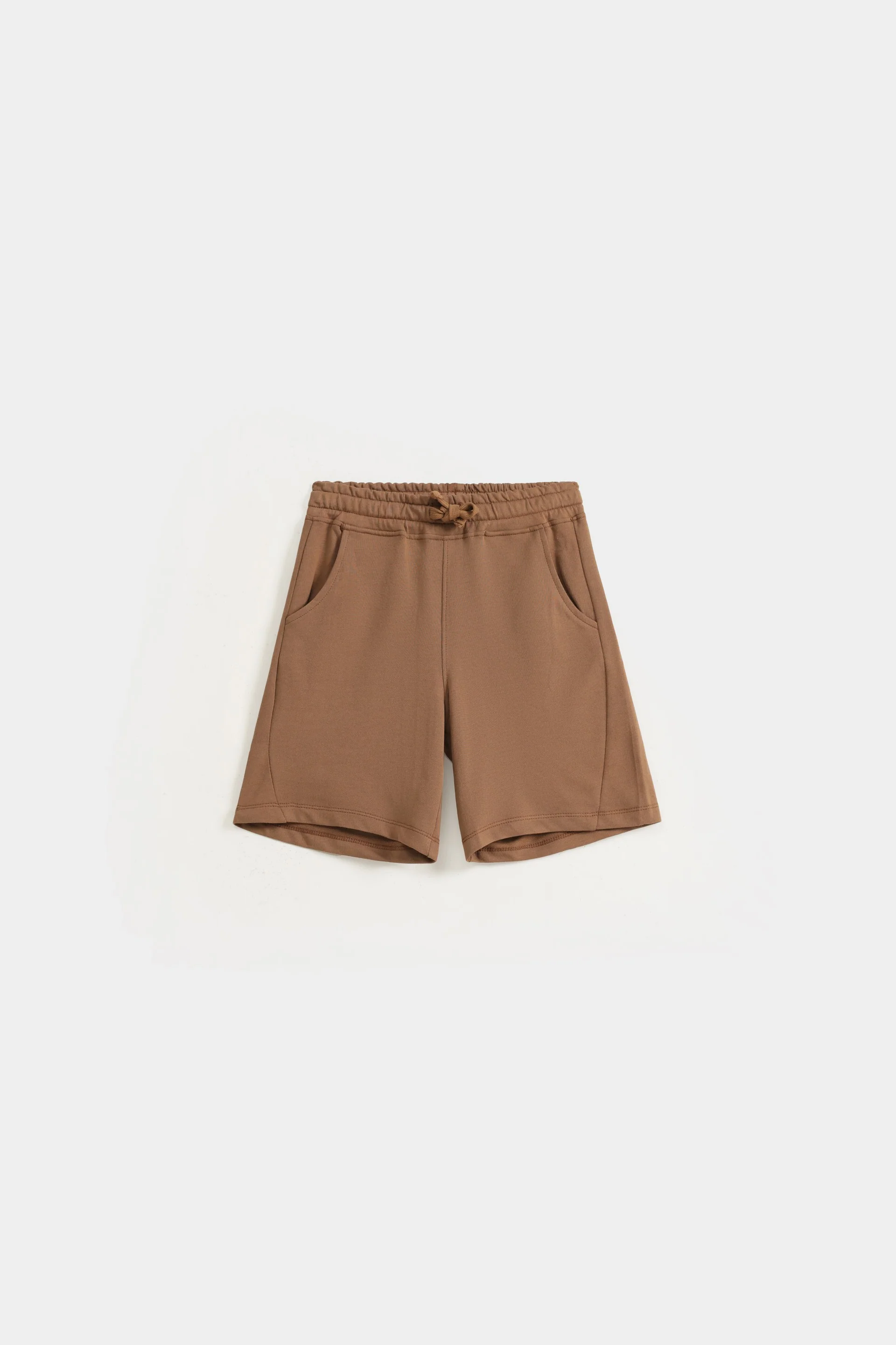 Basic Knitted Shorts With Front Seam Detail - Image 6