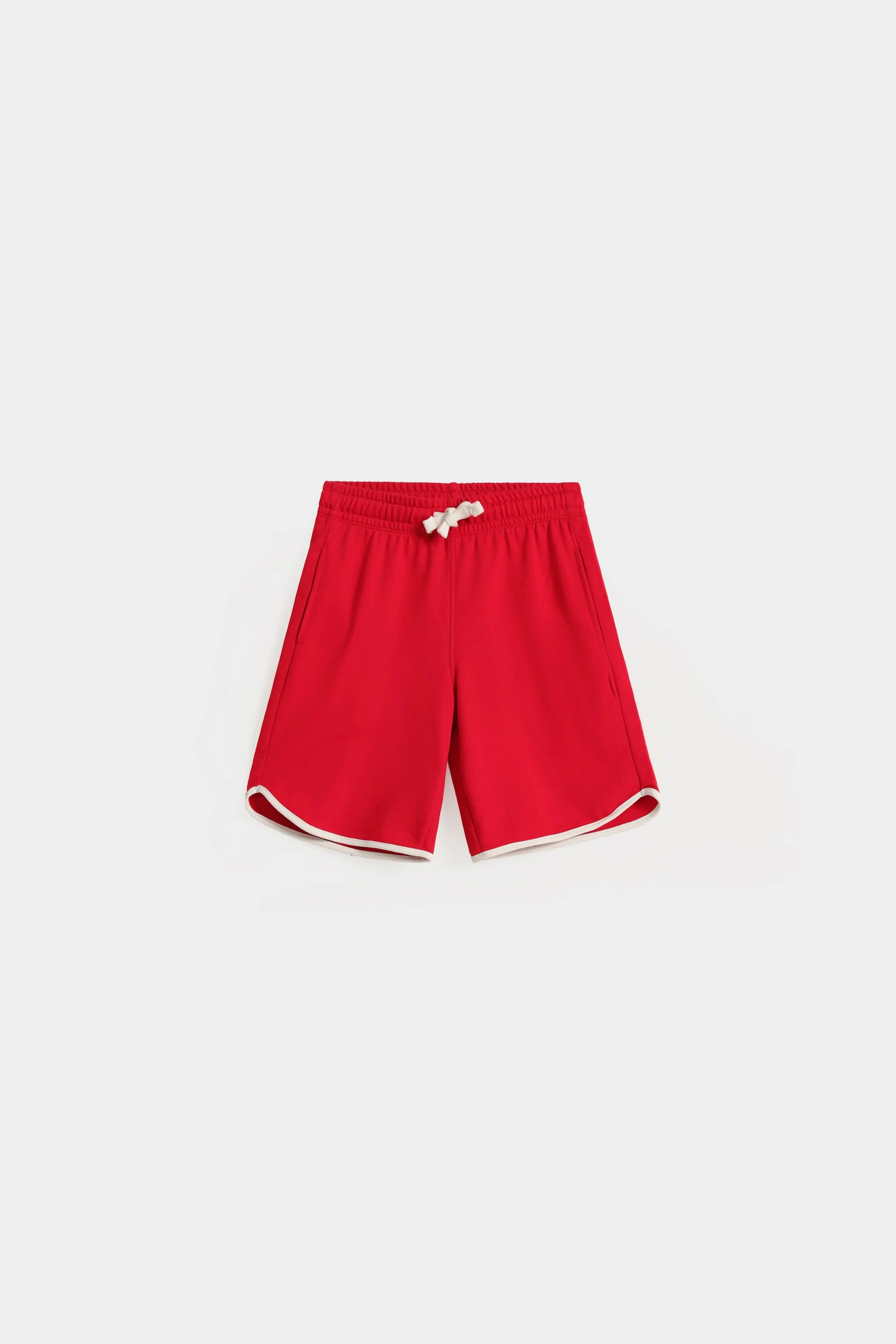 Knit Shorts With Contrast Draw-String - Image 6