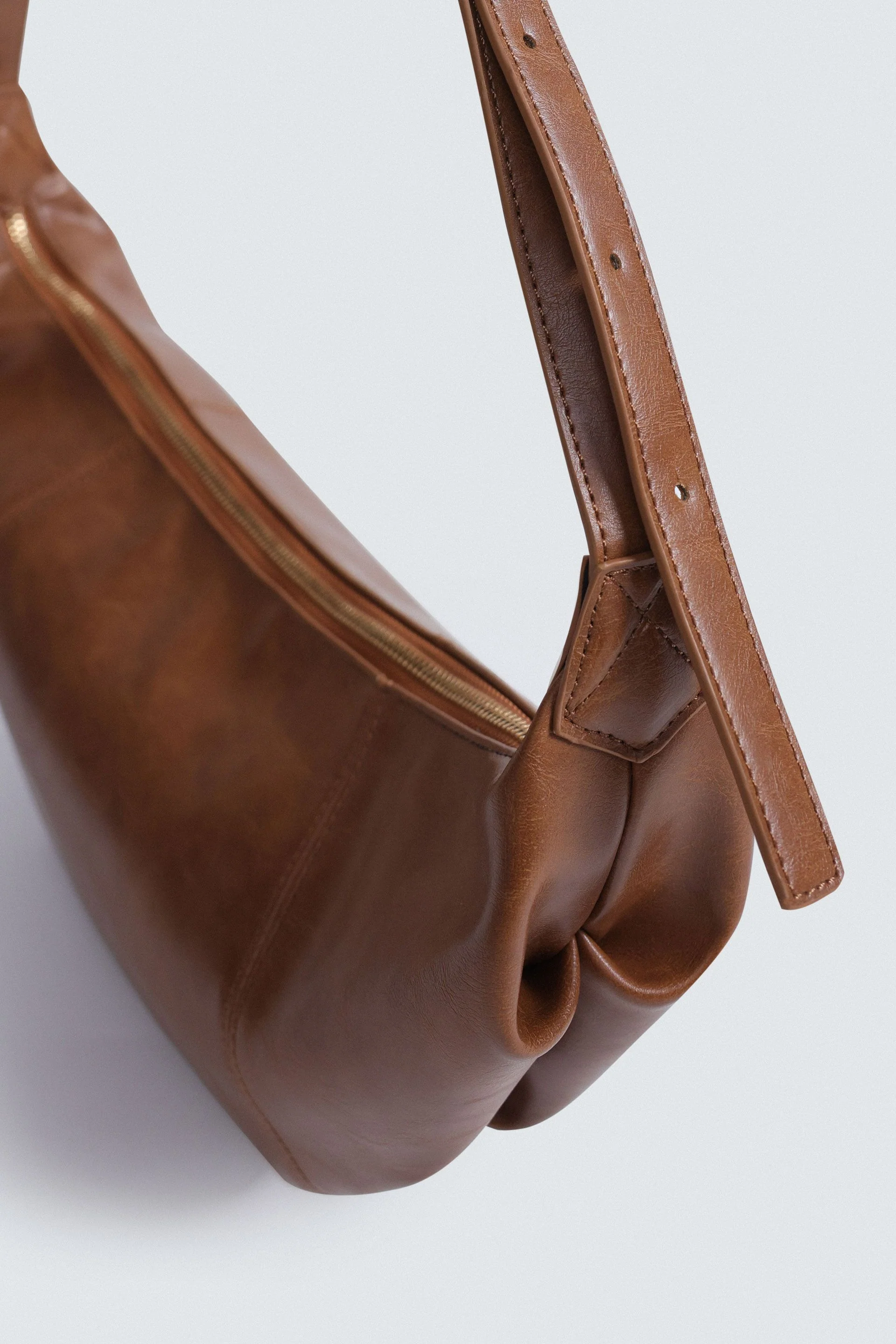 Faux Leather Shoulder Bag - Image 4