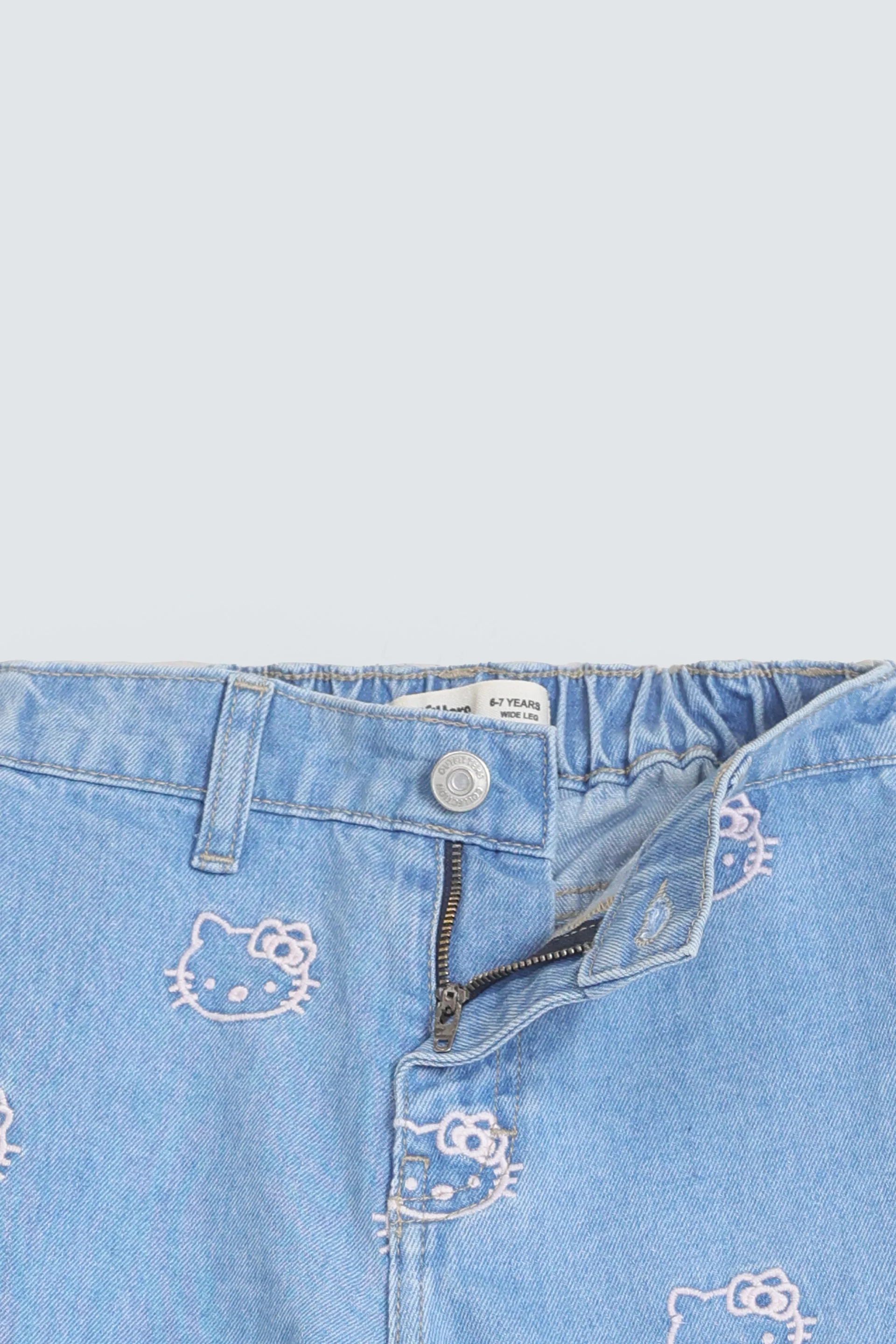 Embroidered Wide Leg Jeans - Image 2