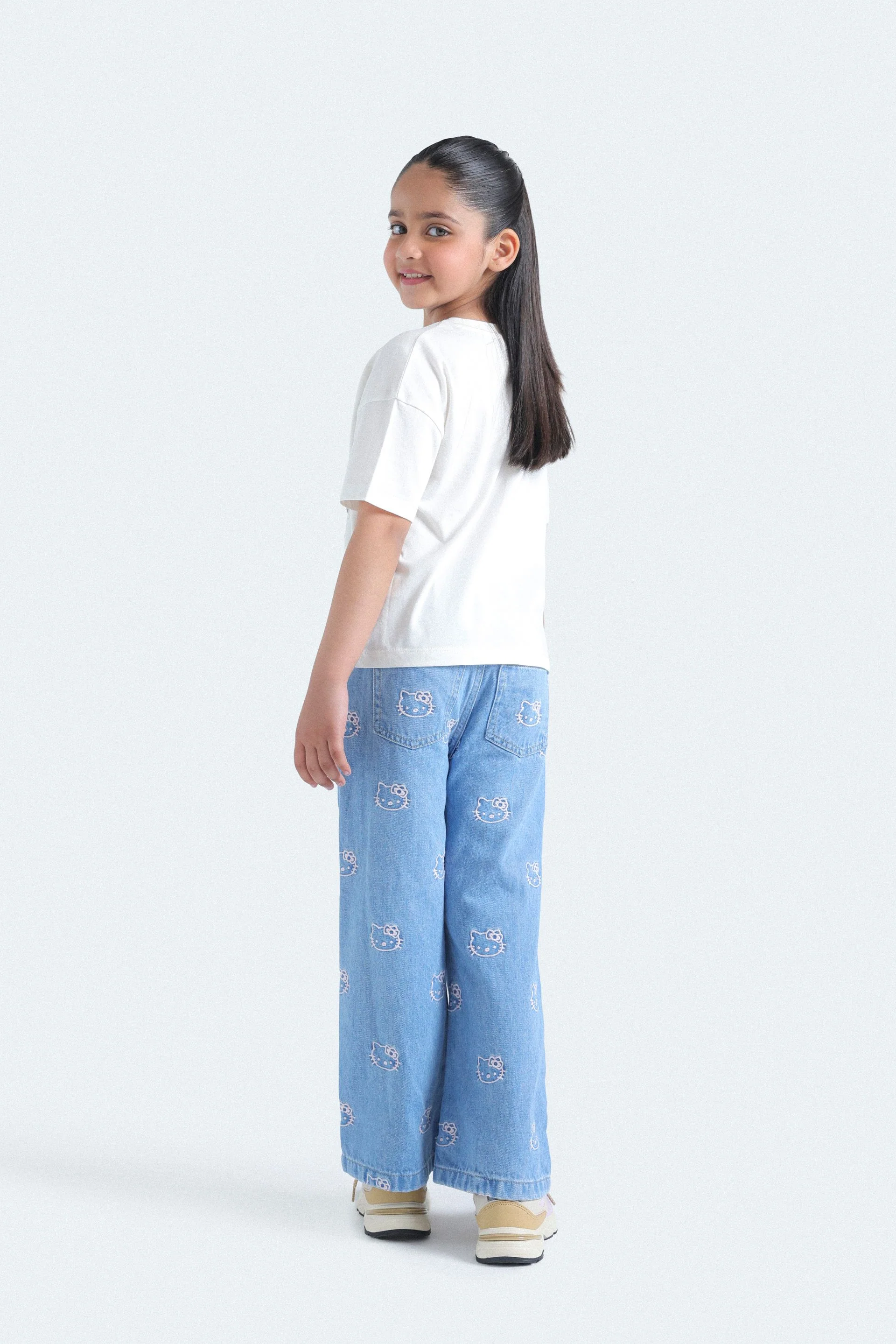 Embroidered Wide Leg Jeans - Image 7