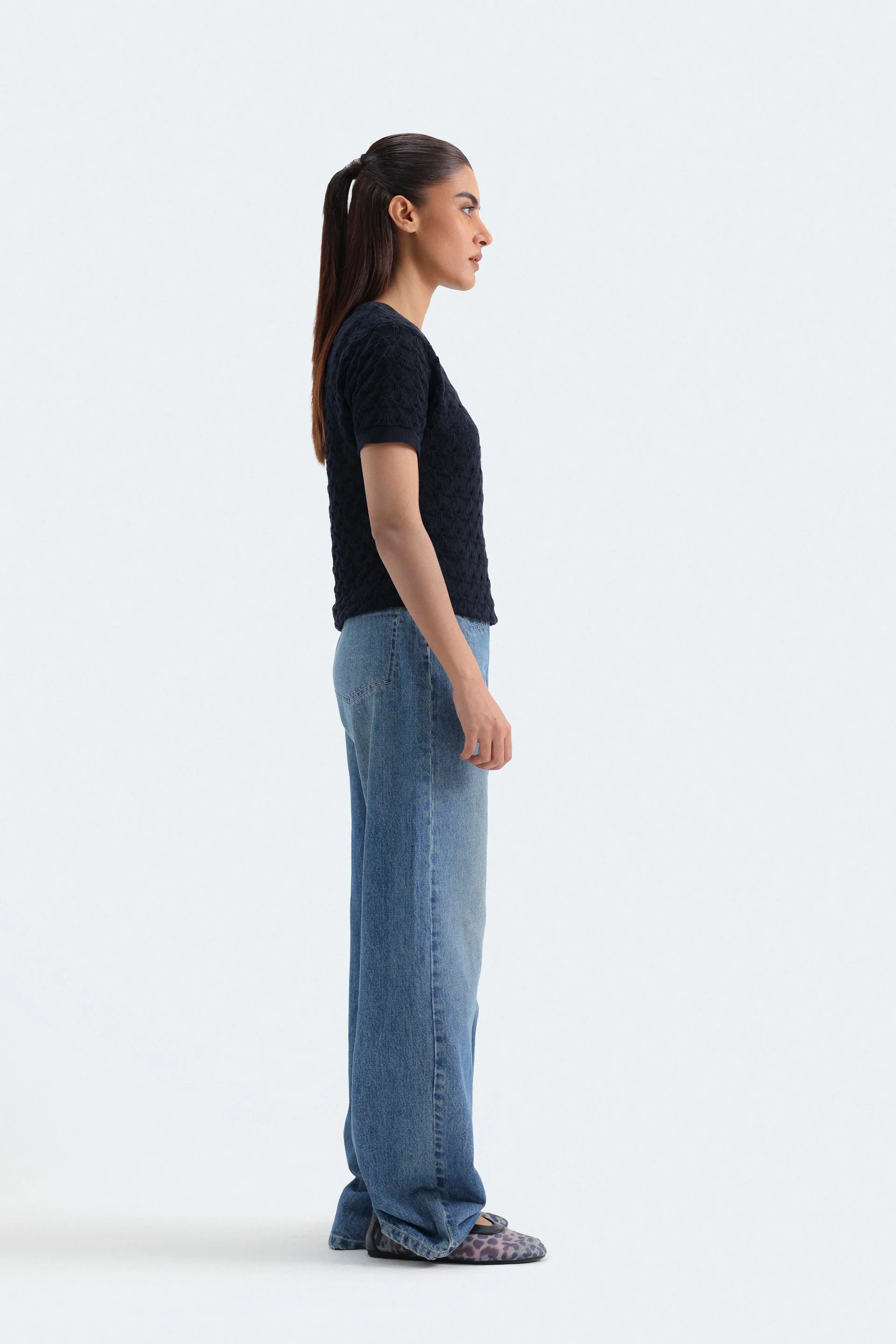 Pointelle Knit Sweater - Image 10
