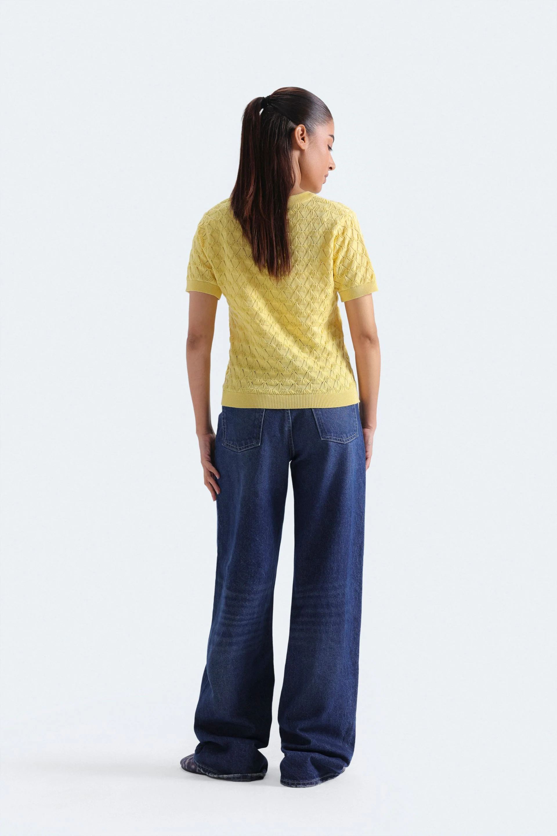 Pointelle Knit Sweater - Image 4