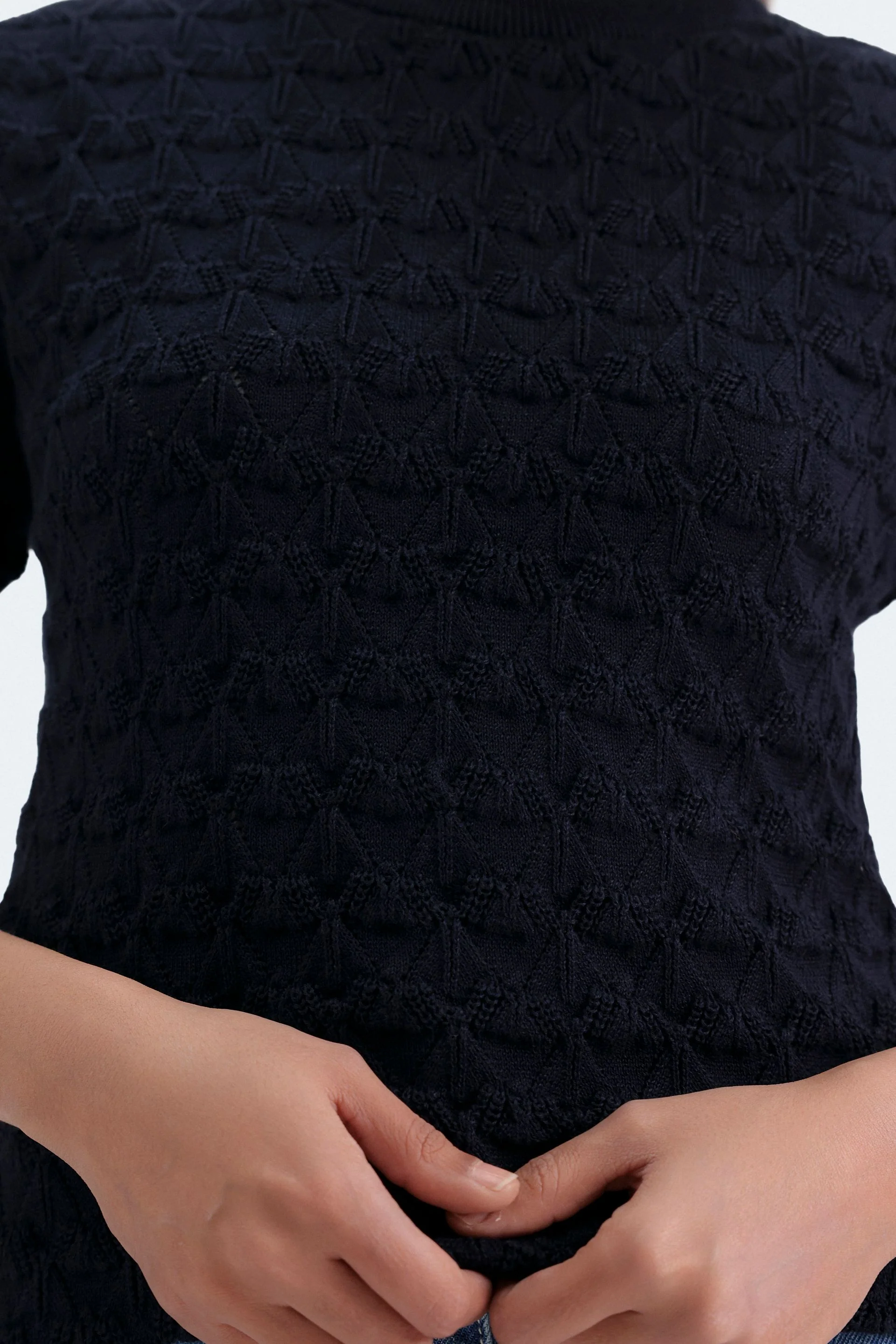 Pointelle Knit Sweater - Image 9