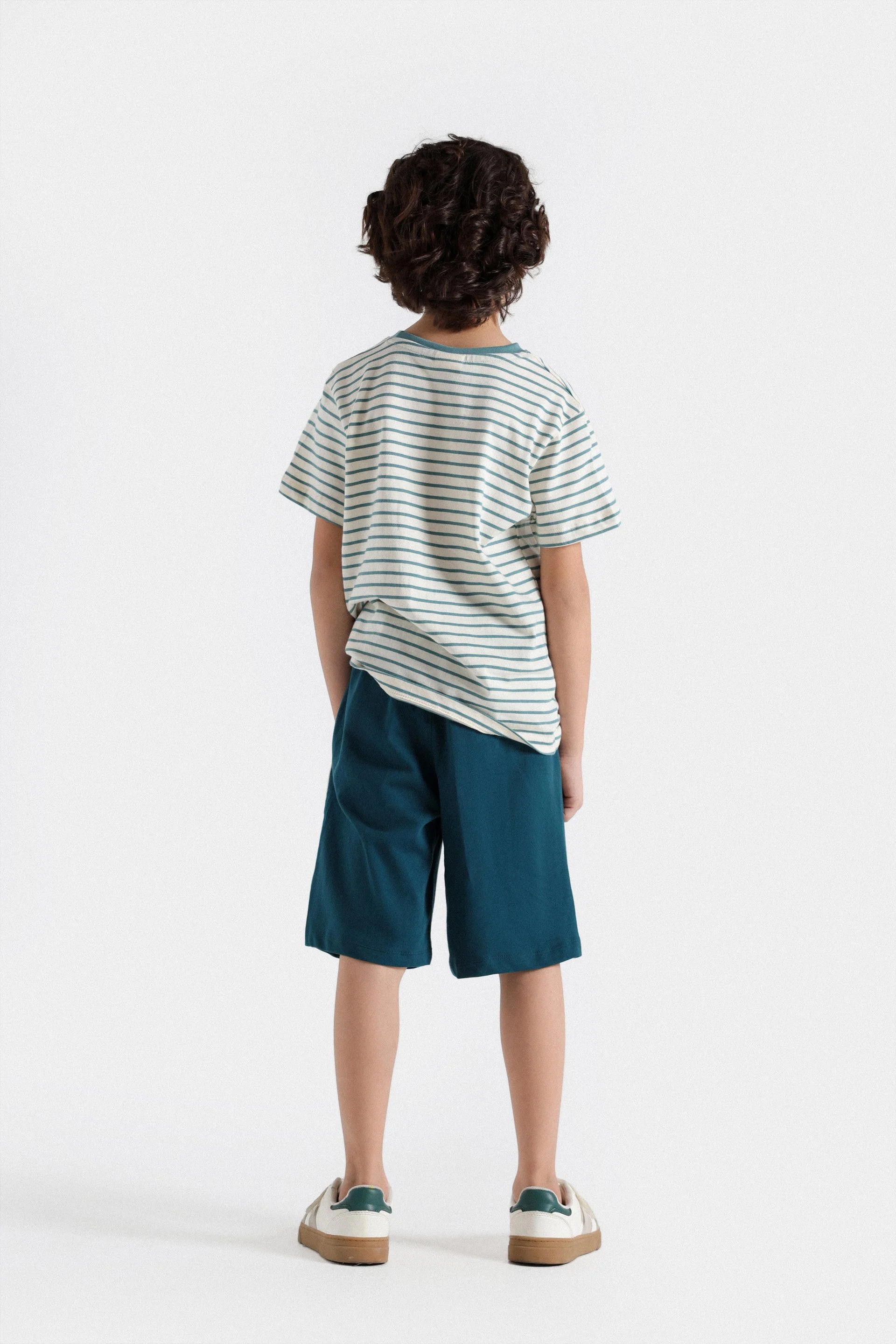Basic Knit Shorts With Piping Detail - Image 8