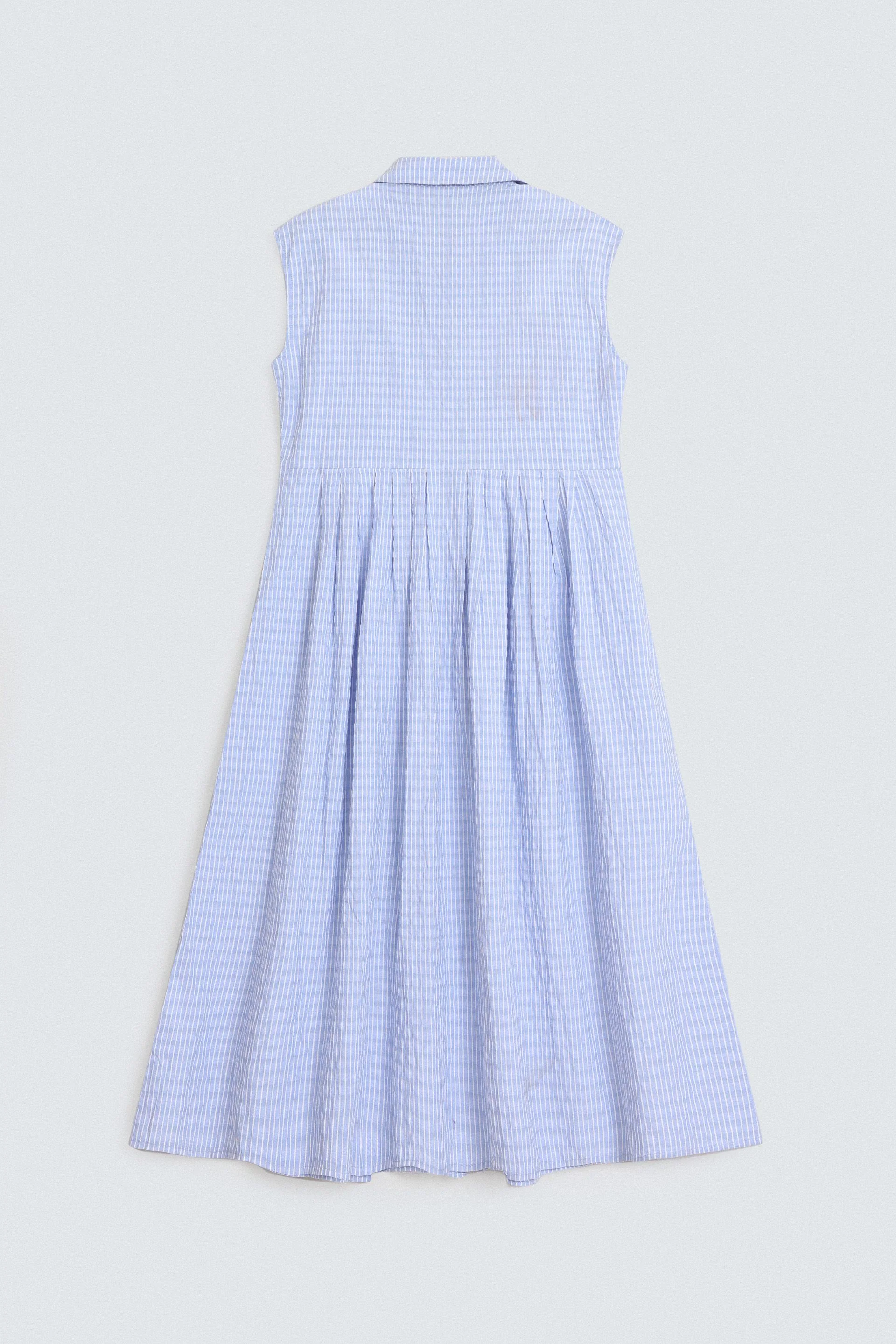 Striped Embroidered Dress - Image 7