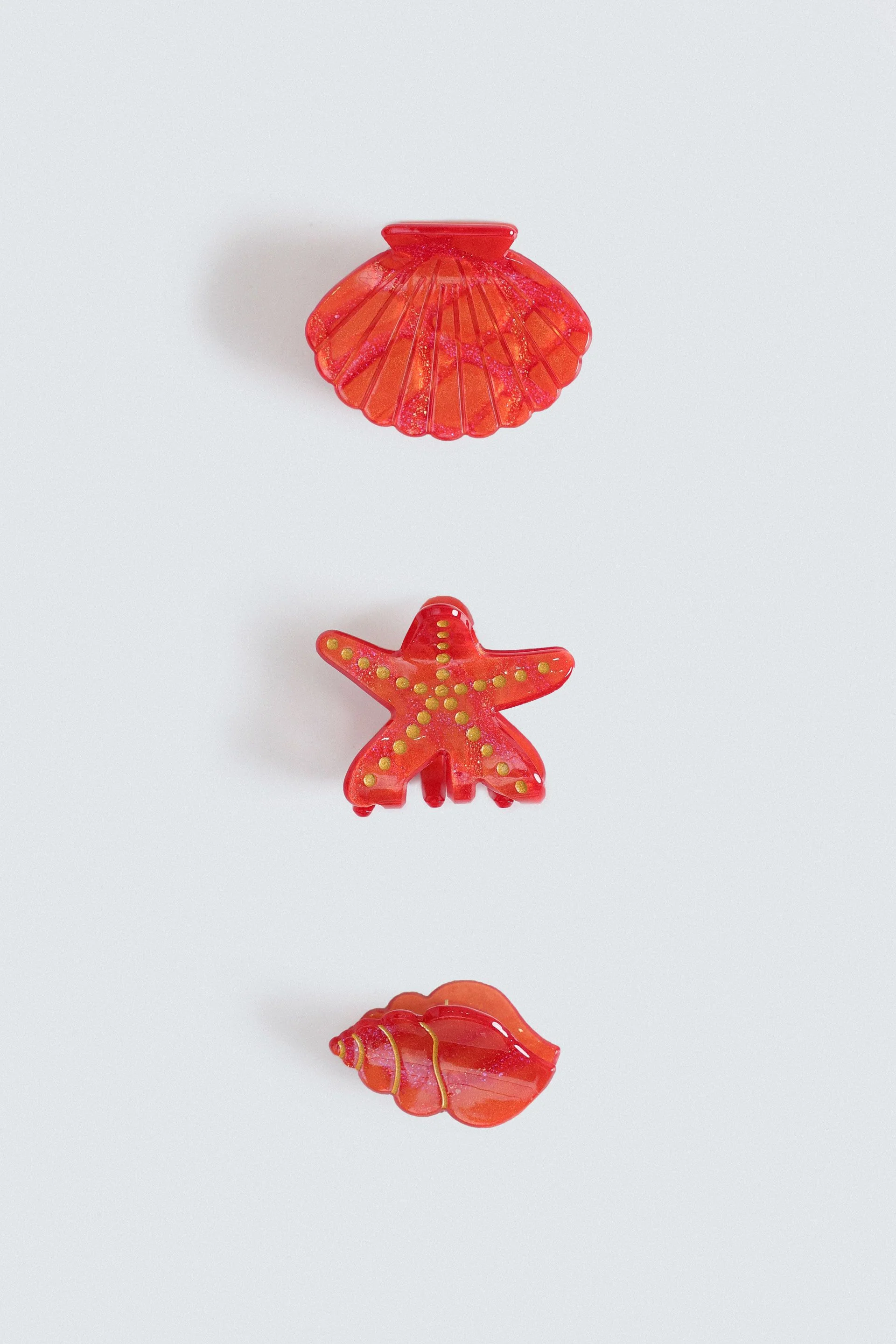 Pack of 3 Shell Hair Clips