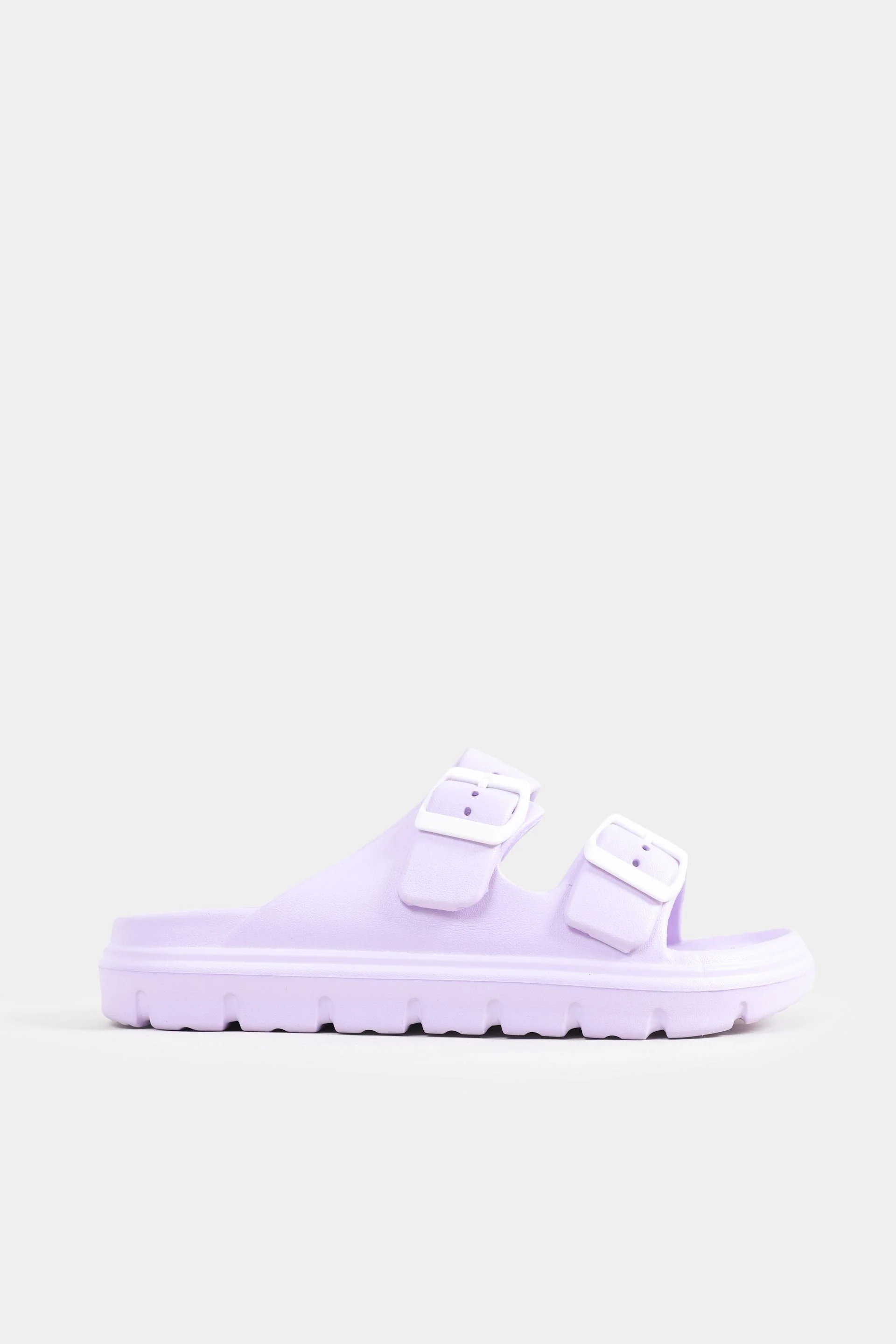 Double Buckle Rubberized Slides