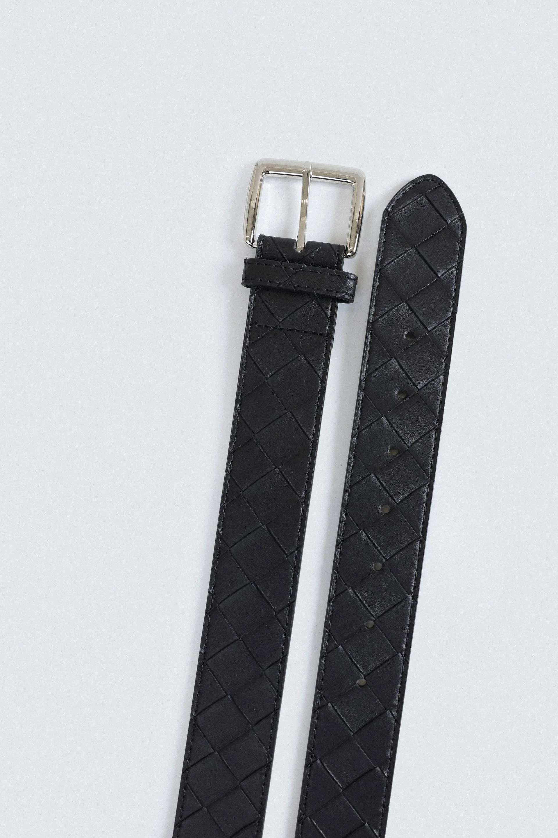 Woven Faux Leather Belt - Image 3