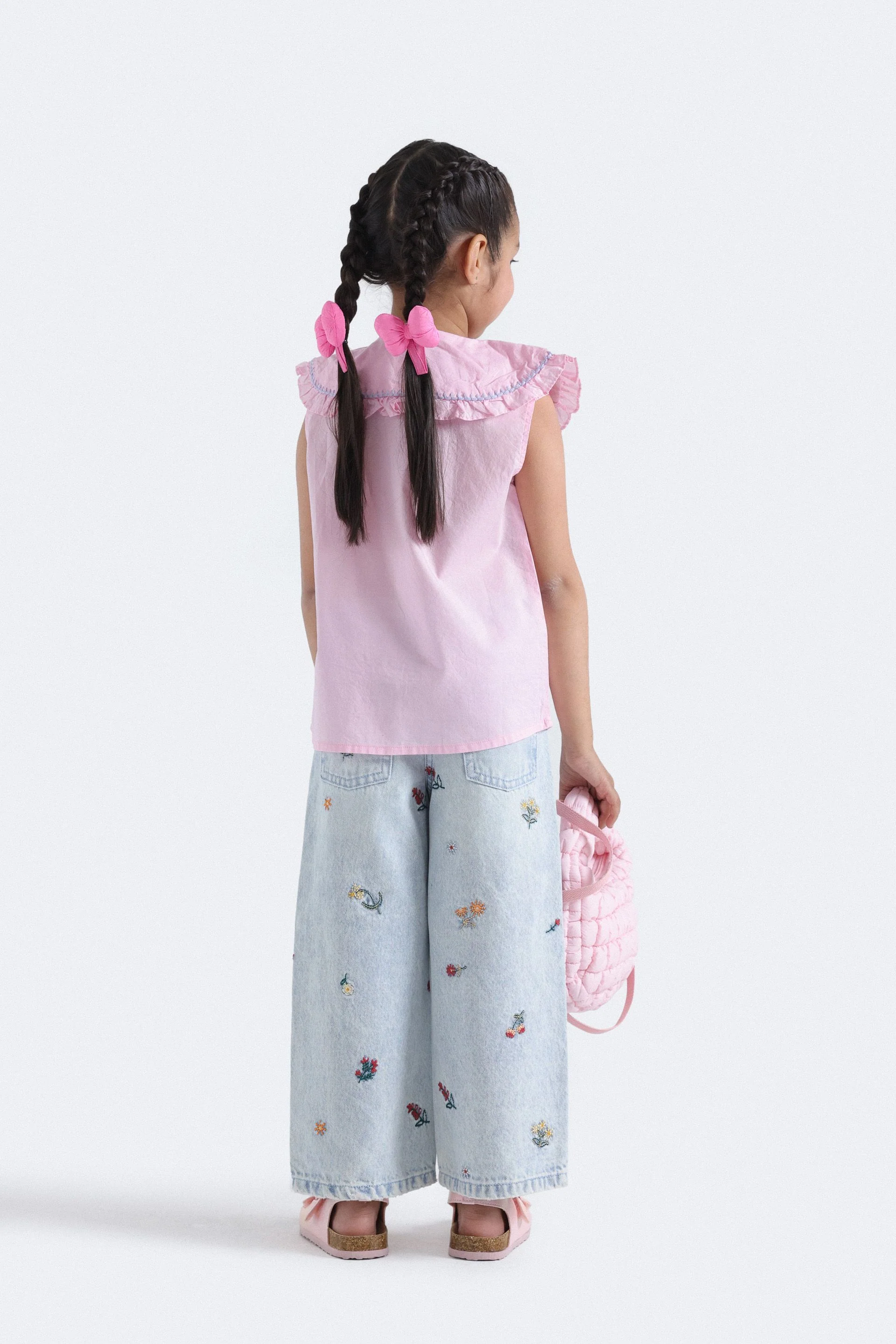 Embroidered Peter Pan Collar Shirt - Image 6