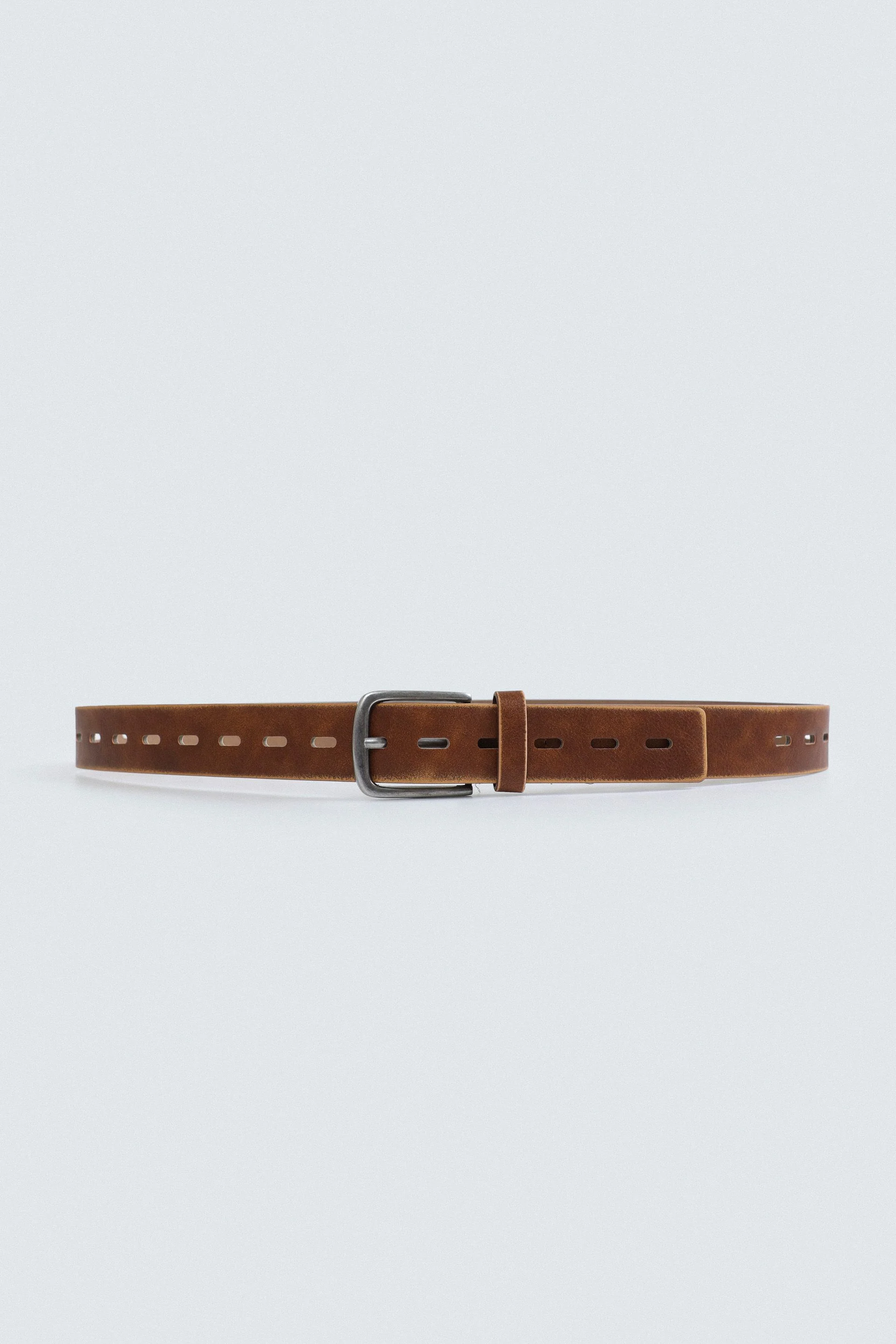 Suede Belt With Cutout Detail