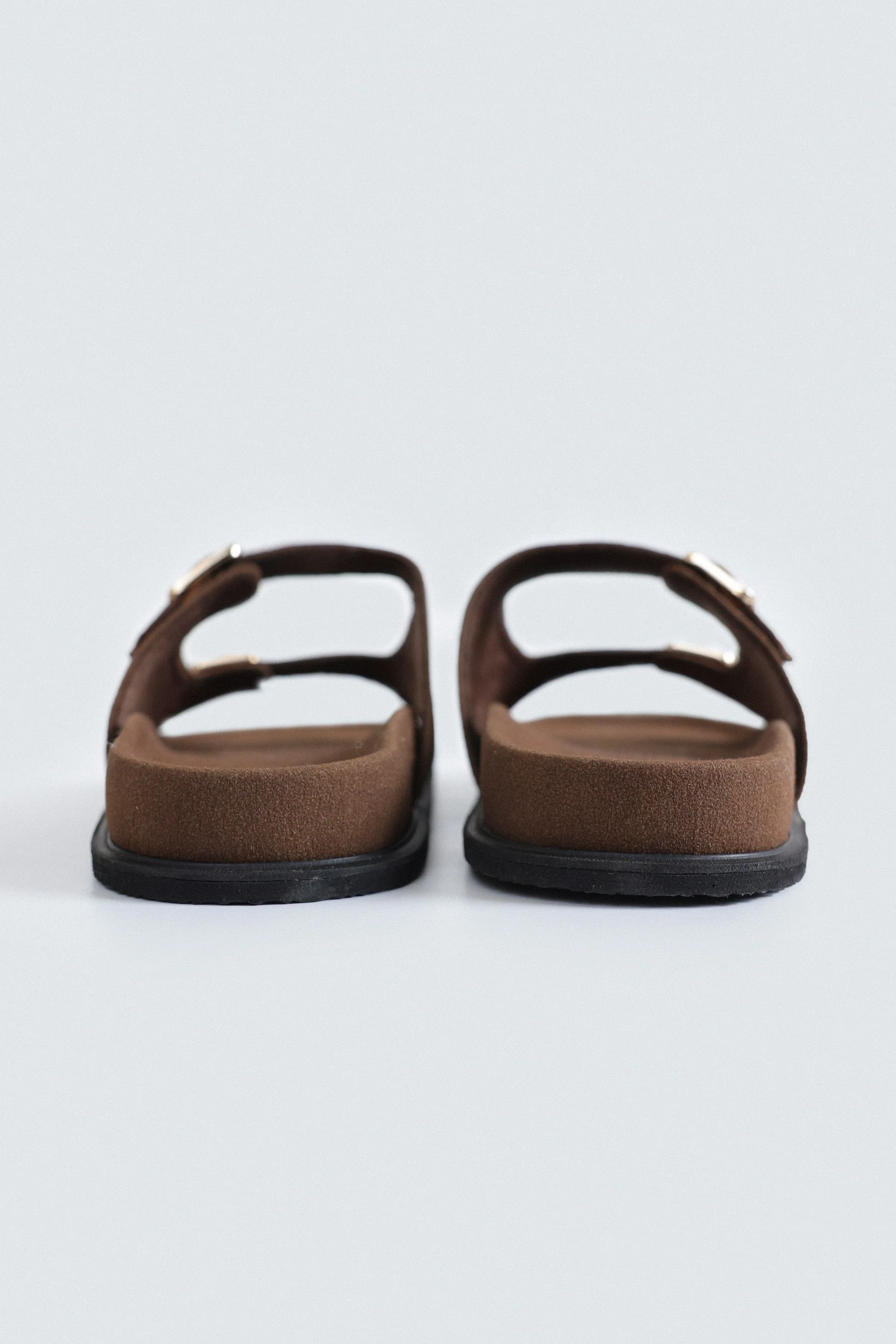 Suede Buckle Strap Flats - Image 10