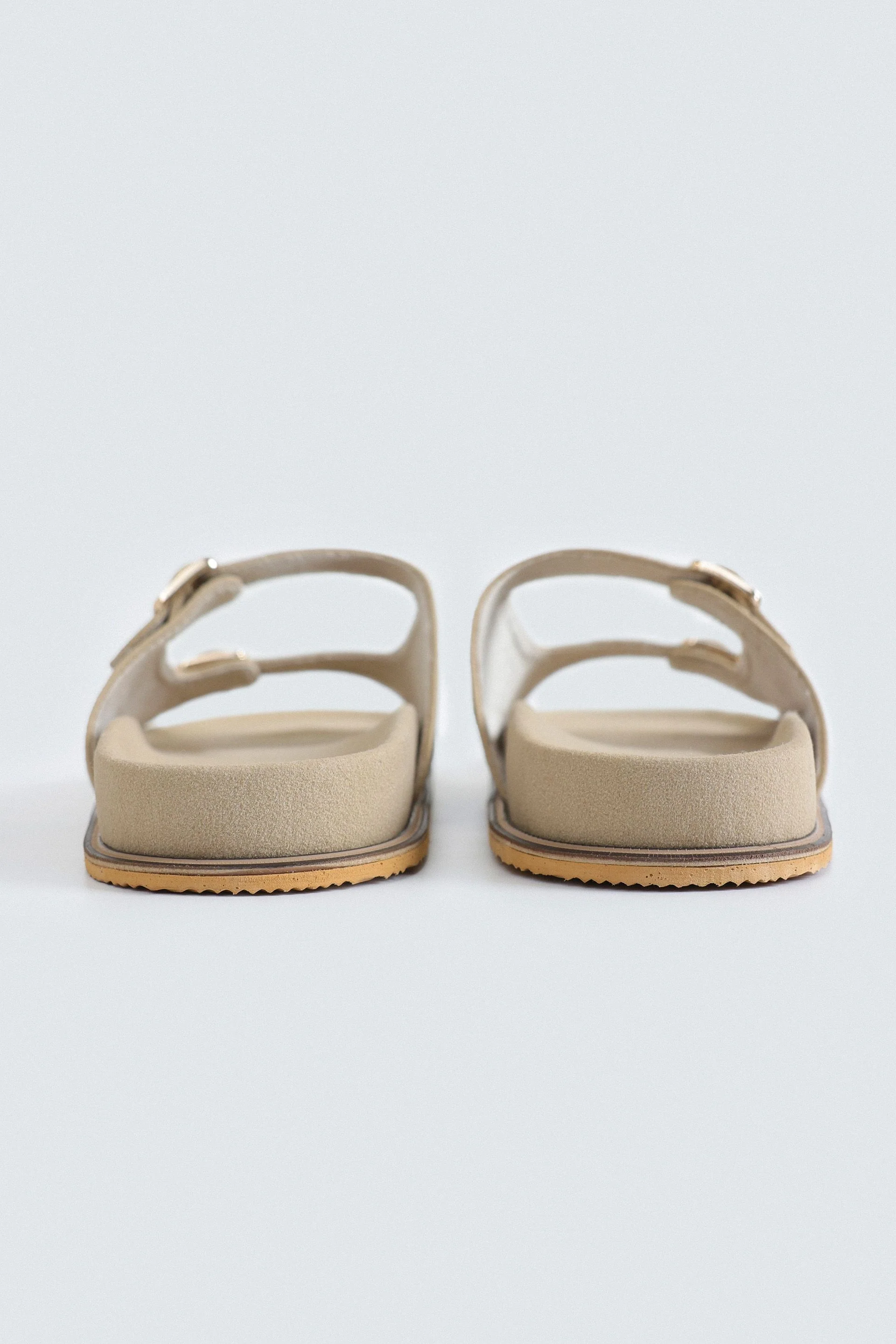 Suede Buckle Strap Flats - Image 4