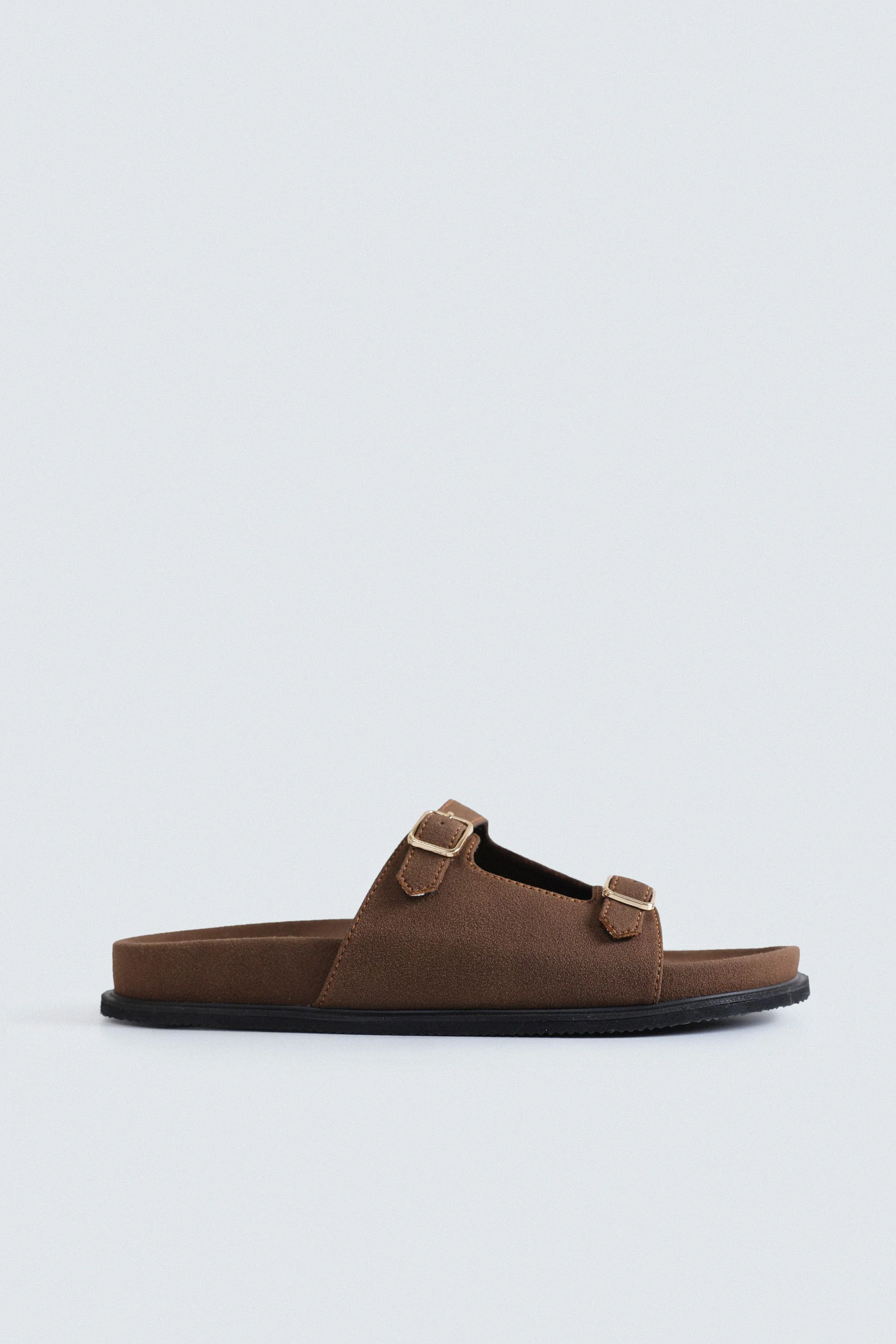 Suede Buckle Strap Flats - Image 7