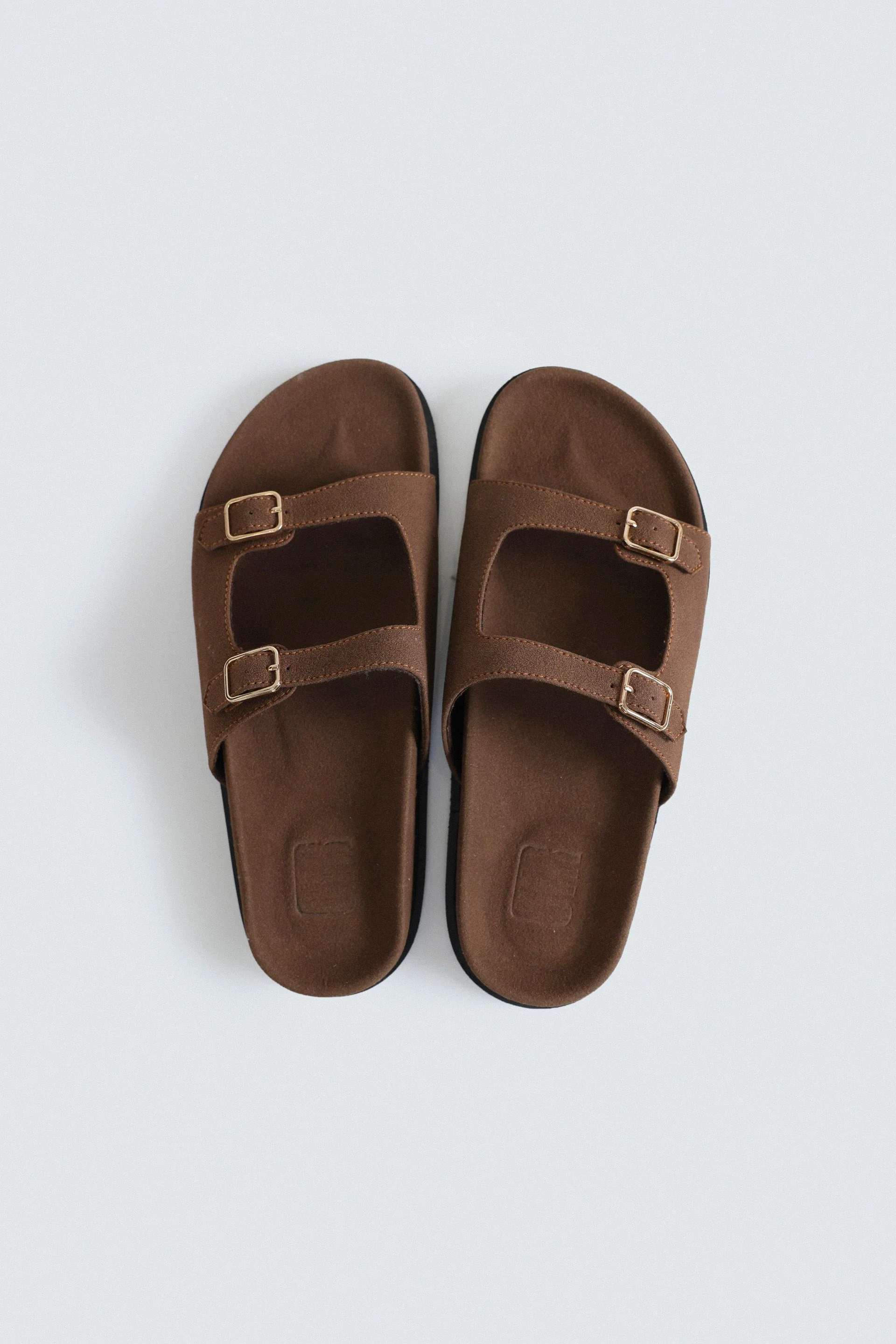 Suede Buckle Strap Flats - Image 8