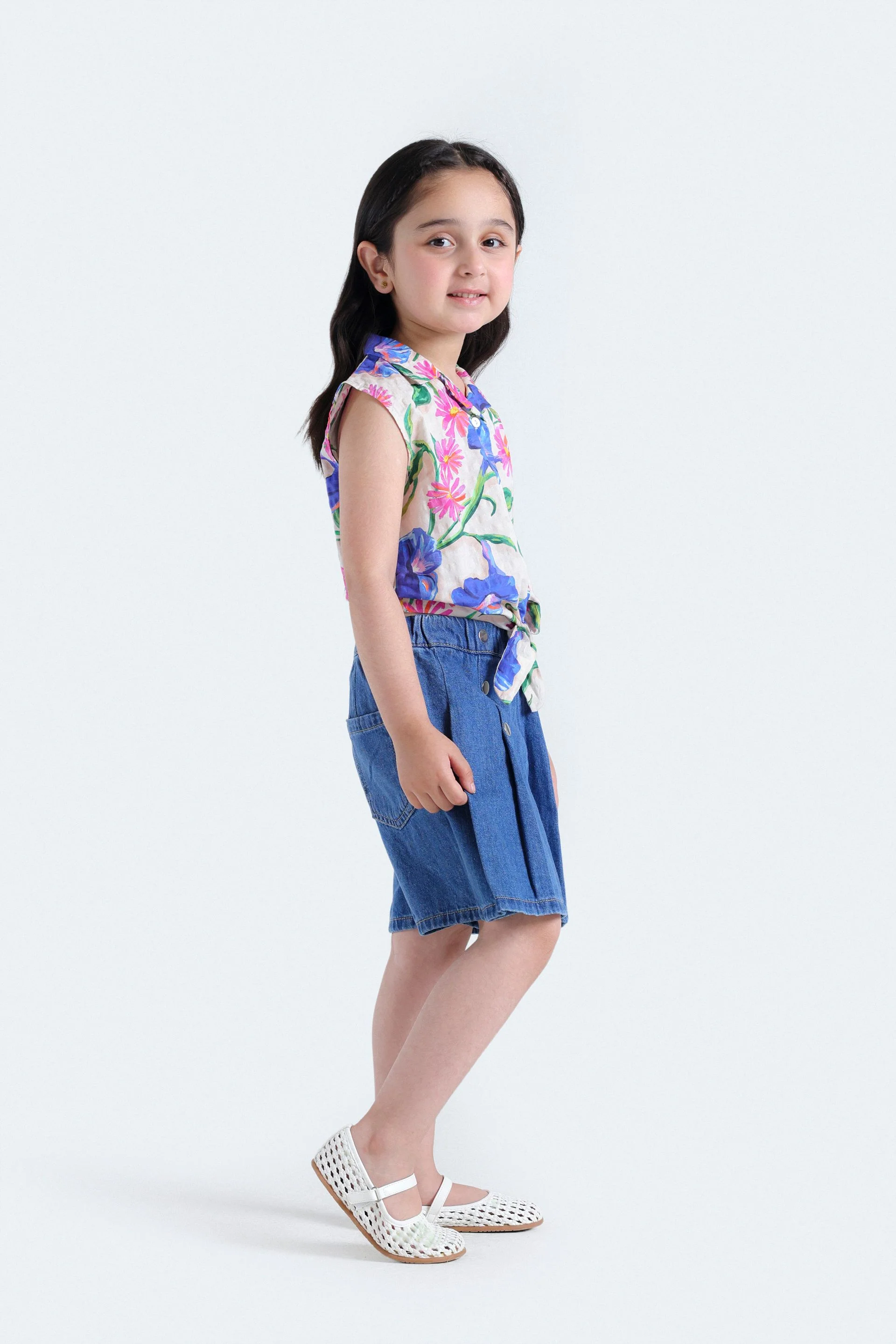Cropped Printed Blouse - Image 5