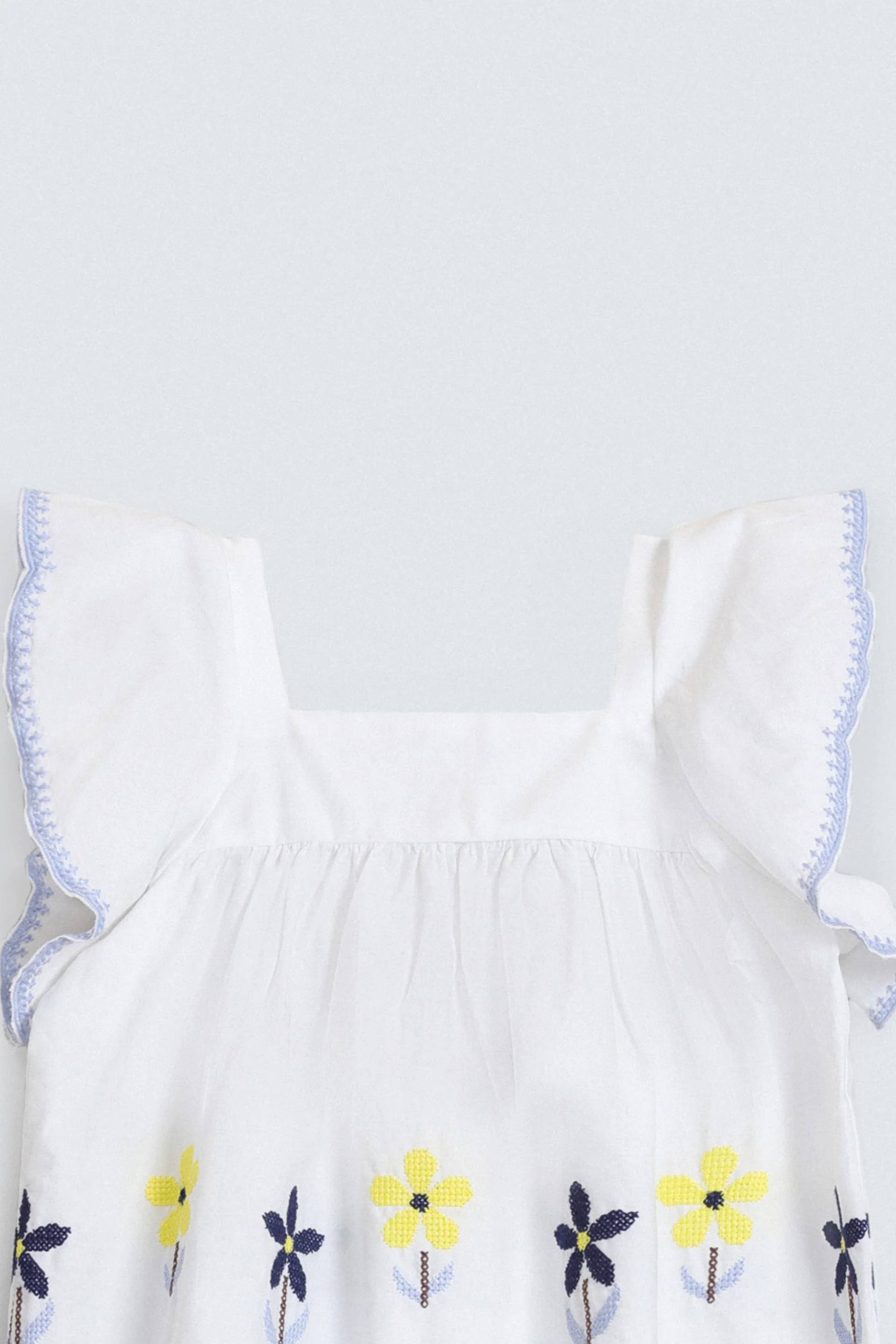 Embroidered Blouse With Ruffle Sleeves - Image 2