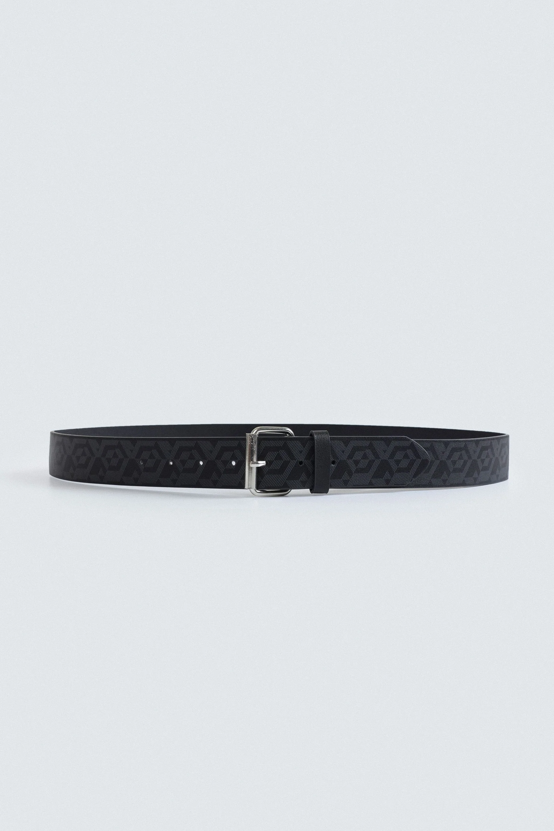 Printed Faux Leather Belt