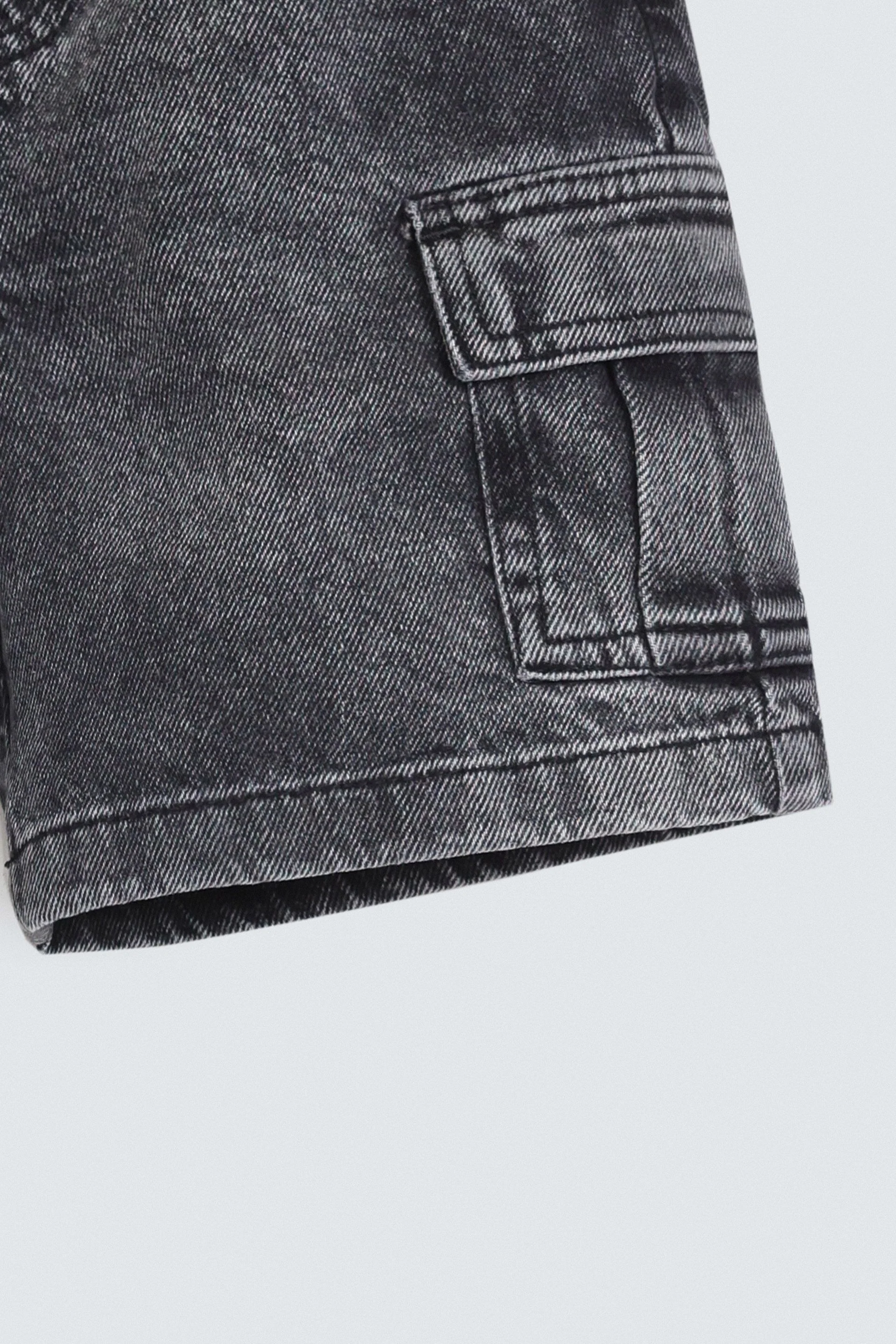 Denim Cargo Shorts - Image 2