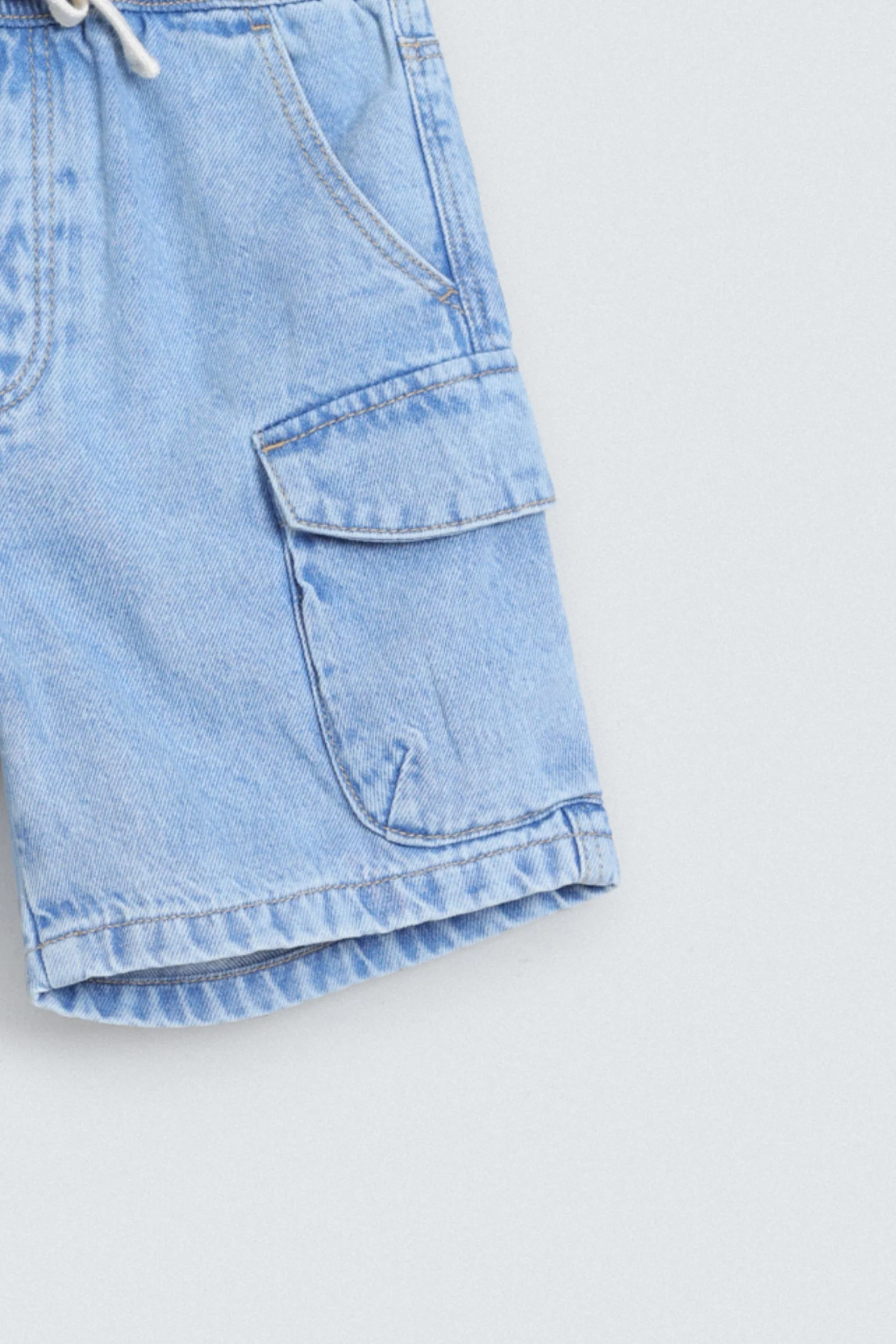 Denim Cargo Shorts - Image 2