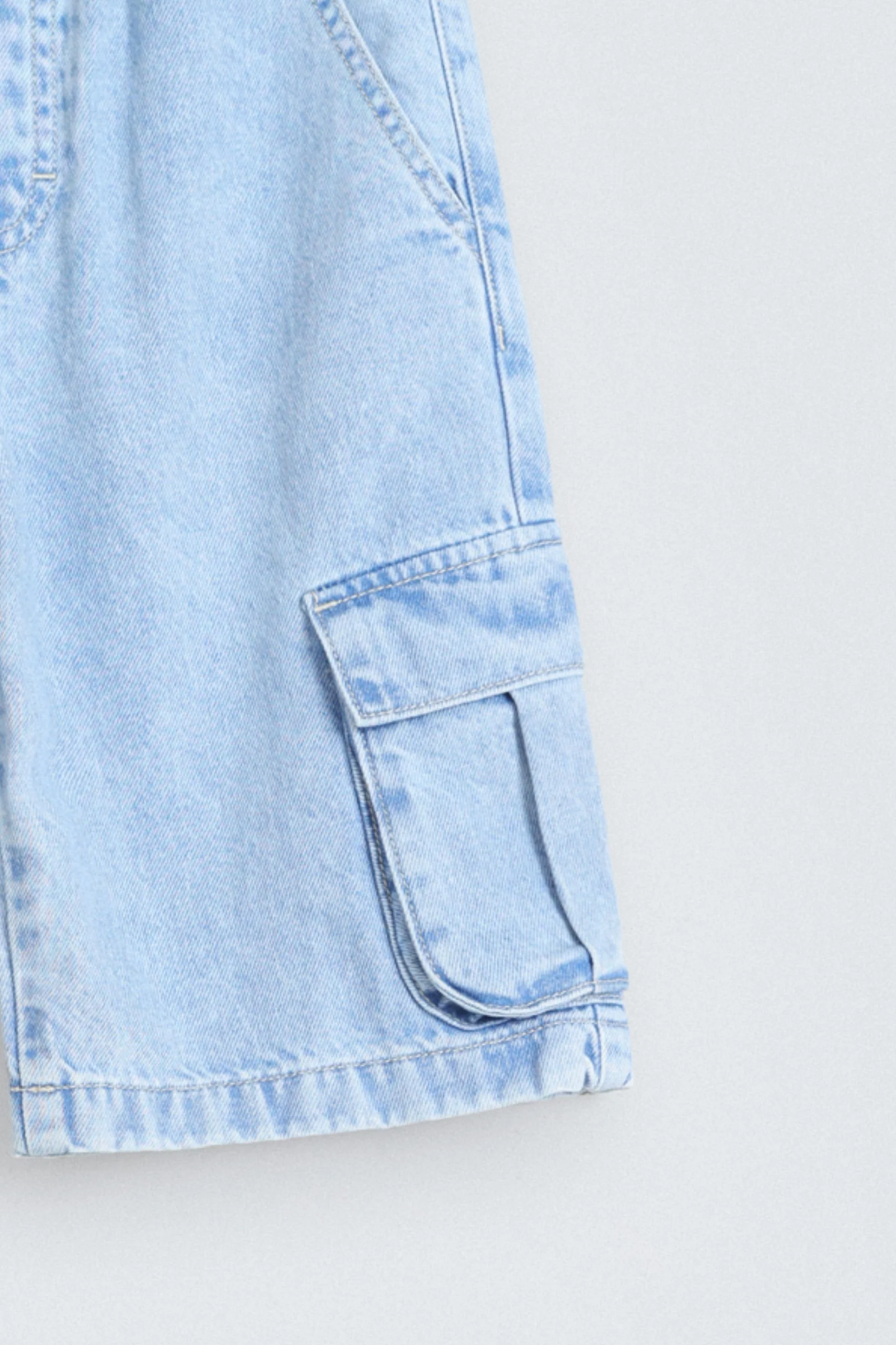 Denim Cargo Shorts - Image 2
