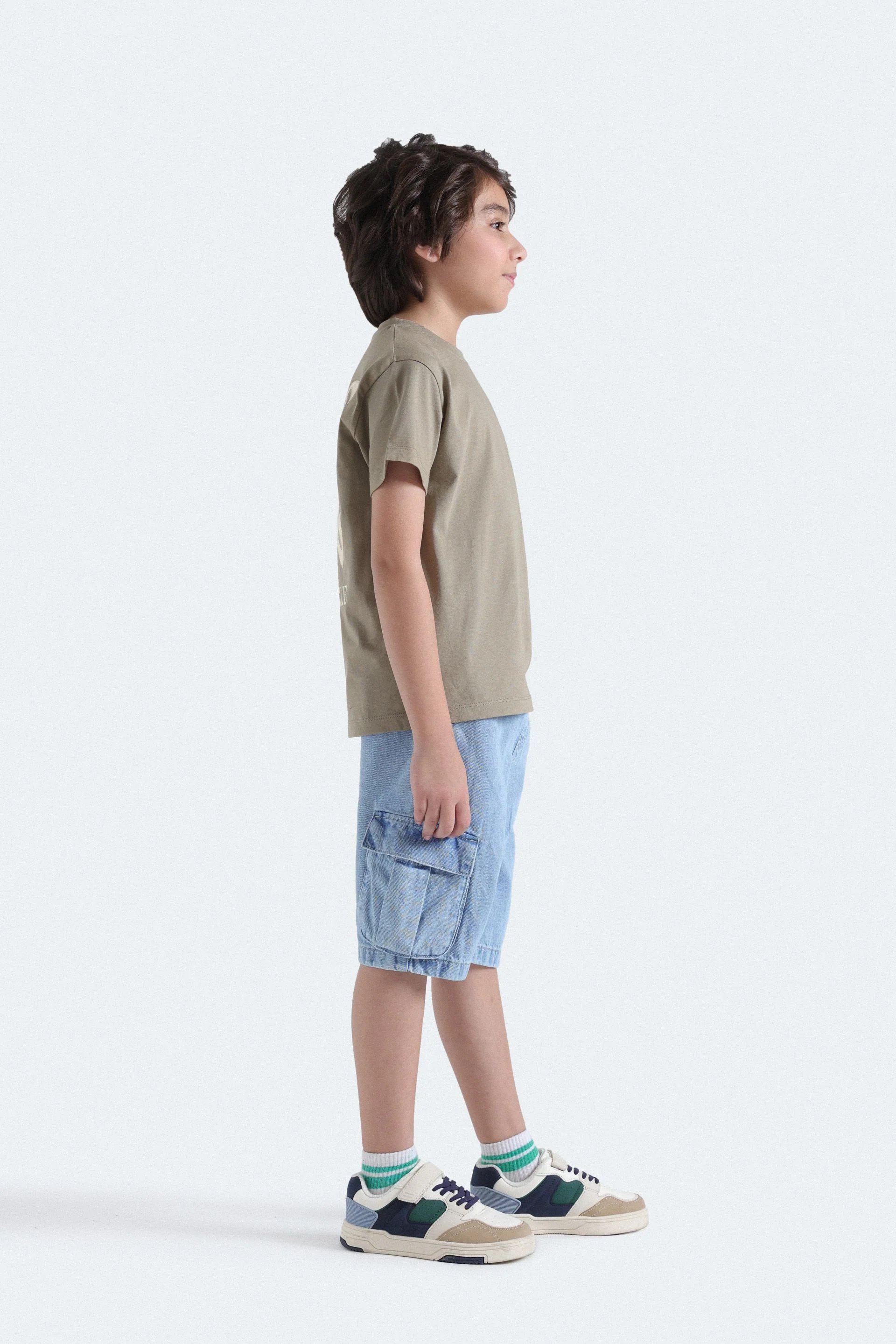 Denim Cargo Shorts - Image 6