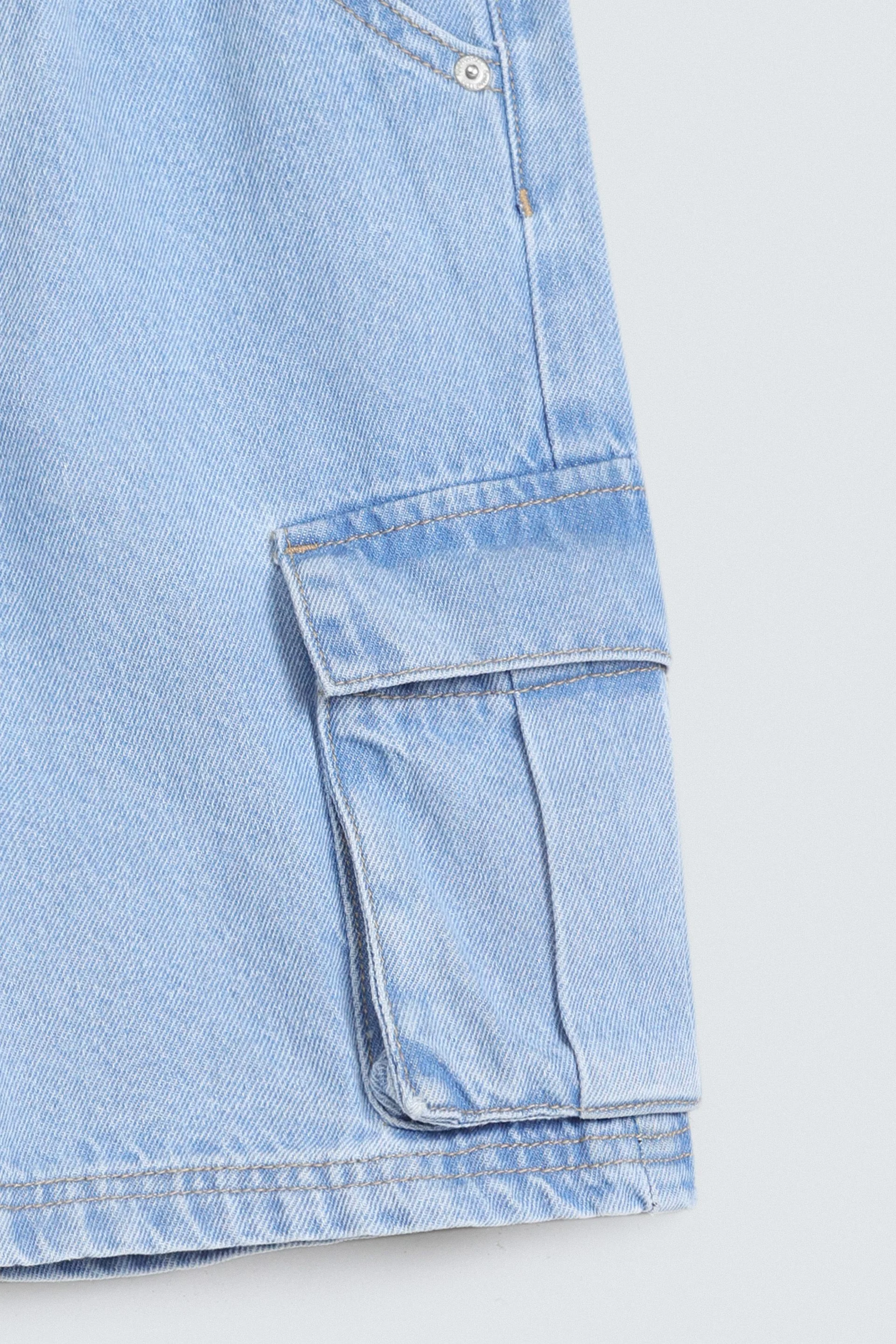 Denim Cargo Shorts - Image 3
