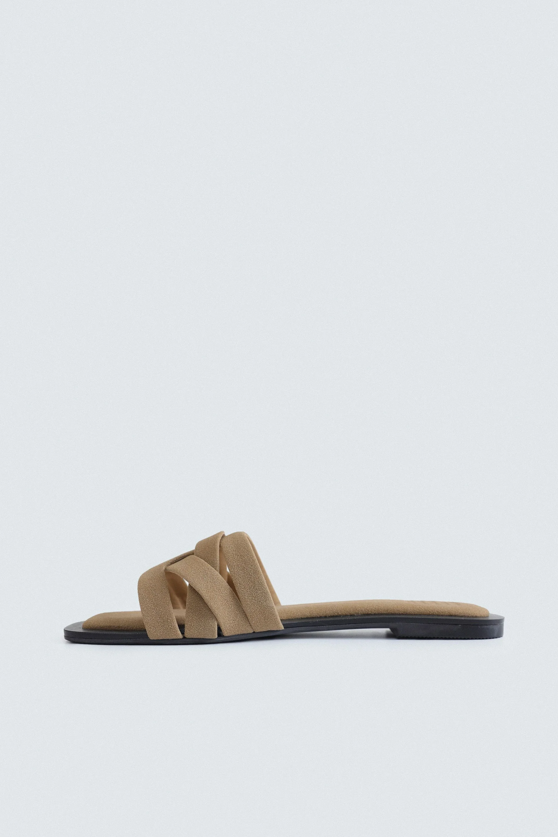 Suede Cross Strap Flats - Image 5