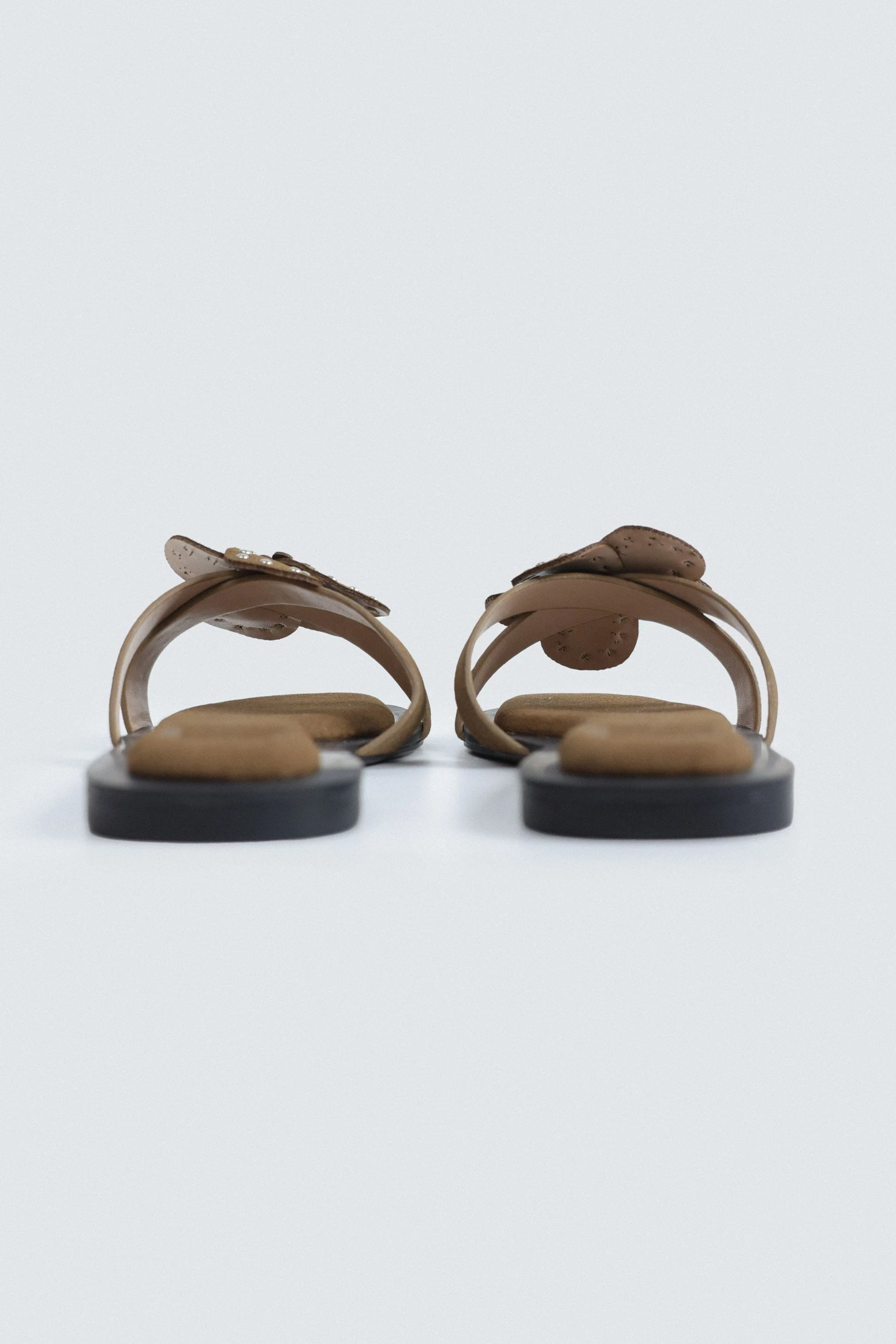 Flower Studded Strap Flats - Image 11