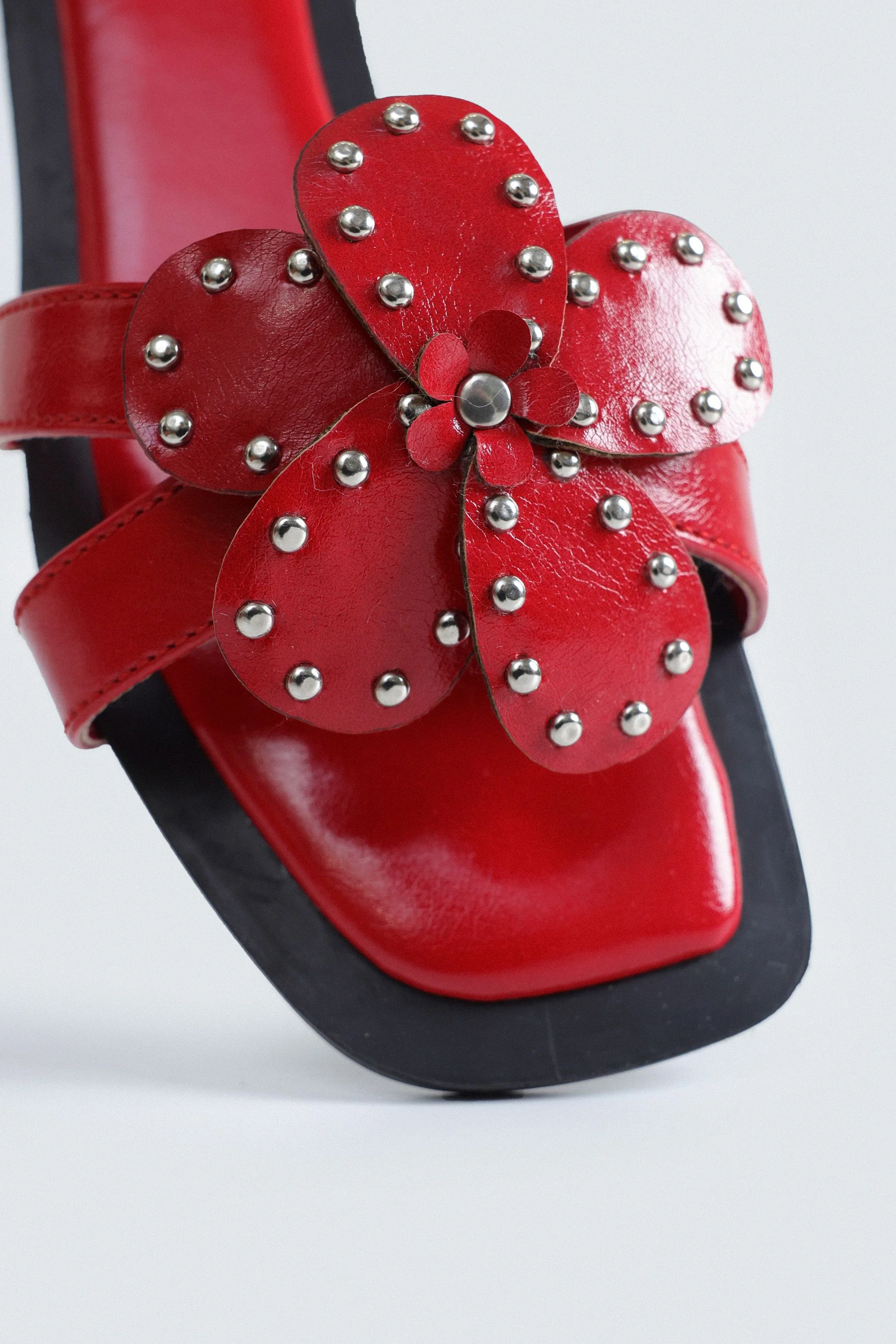 Flower Studded Strap Flats - Image 3