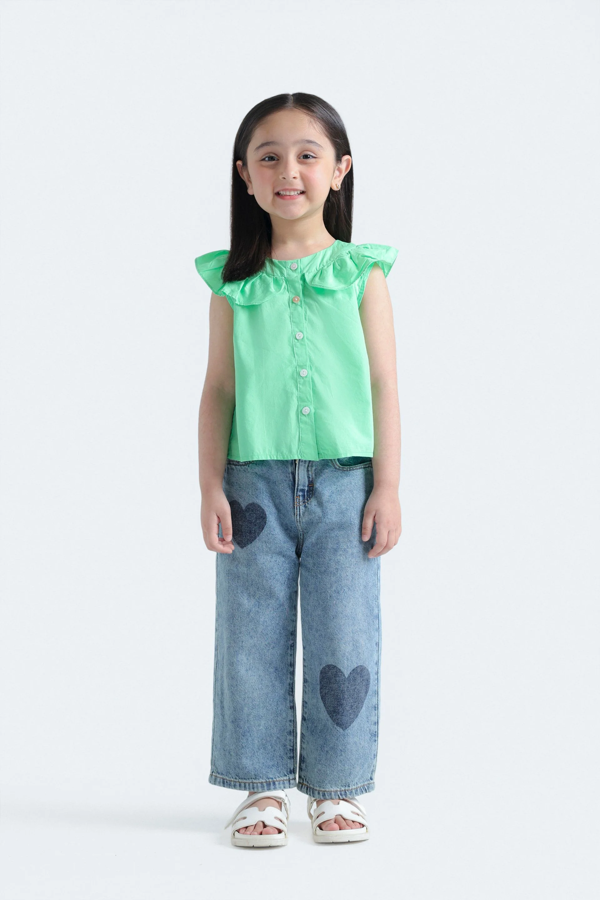 Cropped Shirt With Ruffle Detail - Image 10