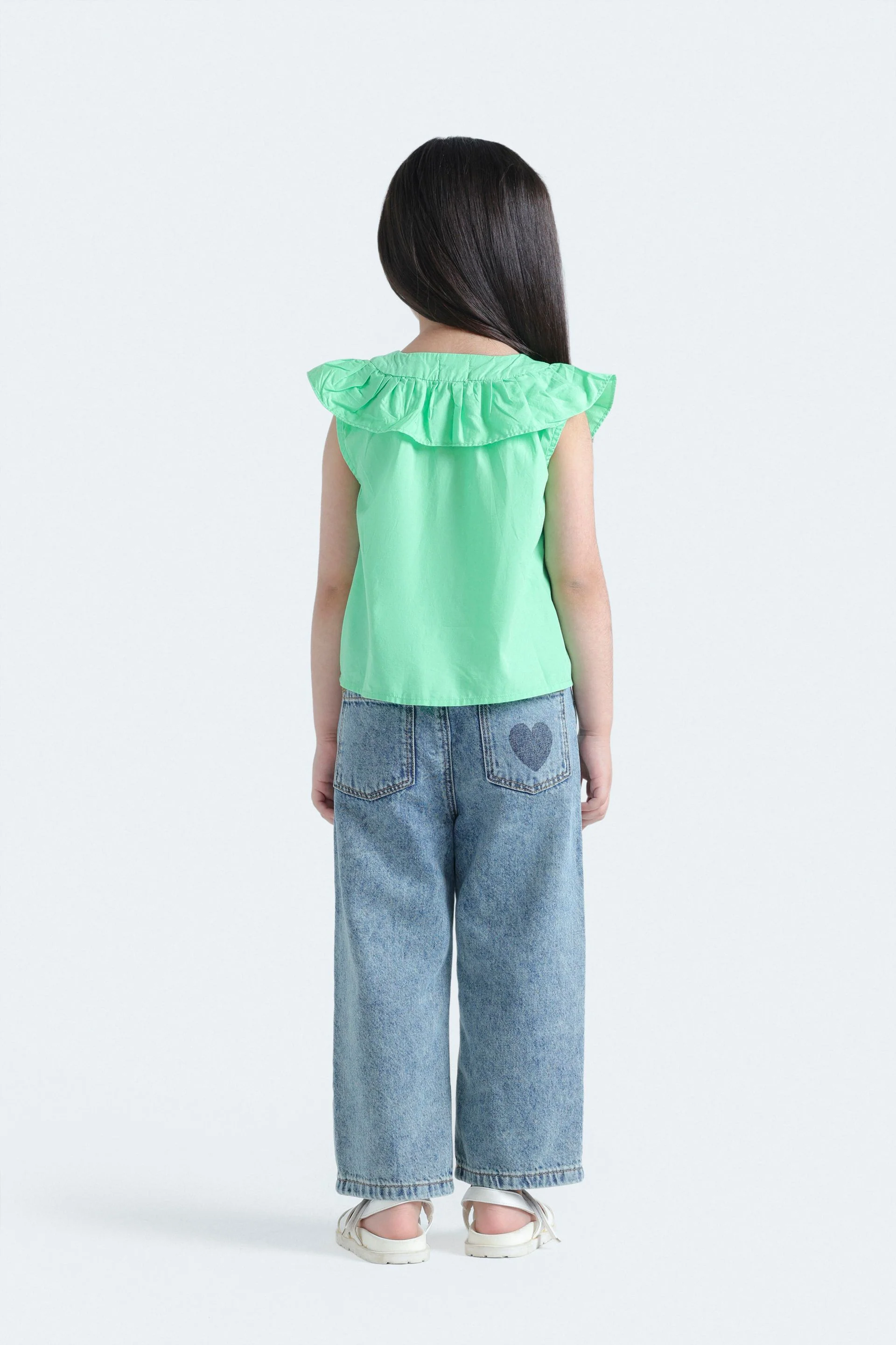Cropped Shirt With Ruffle Detail - Image 12