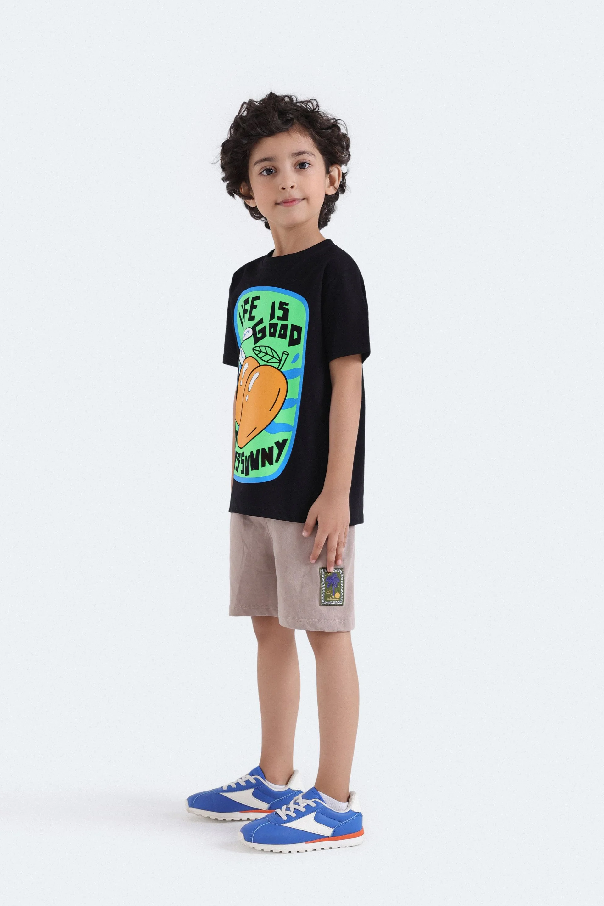 Knitted Shorts with Label Patch - Image 5