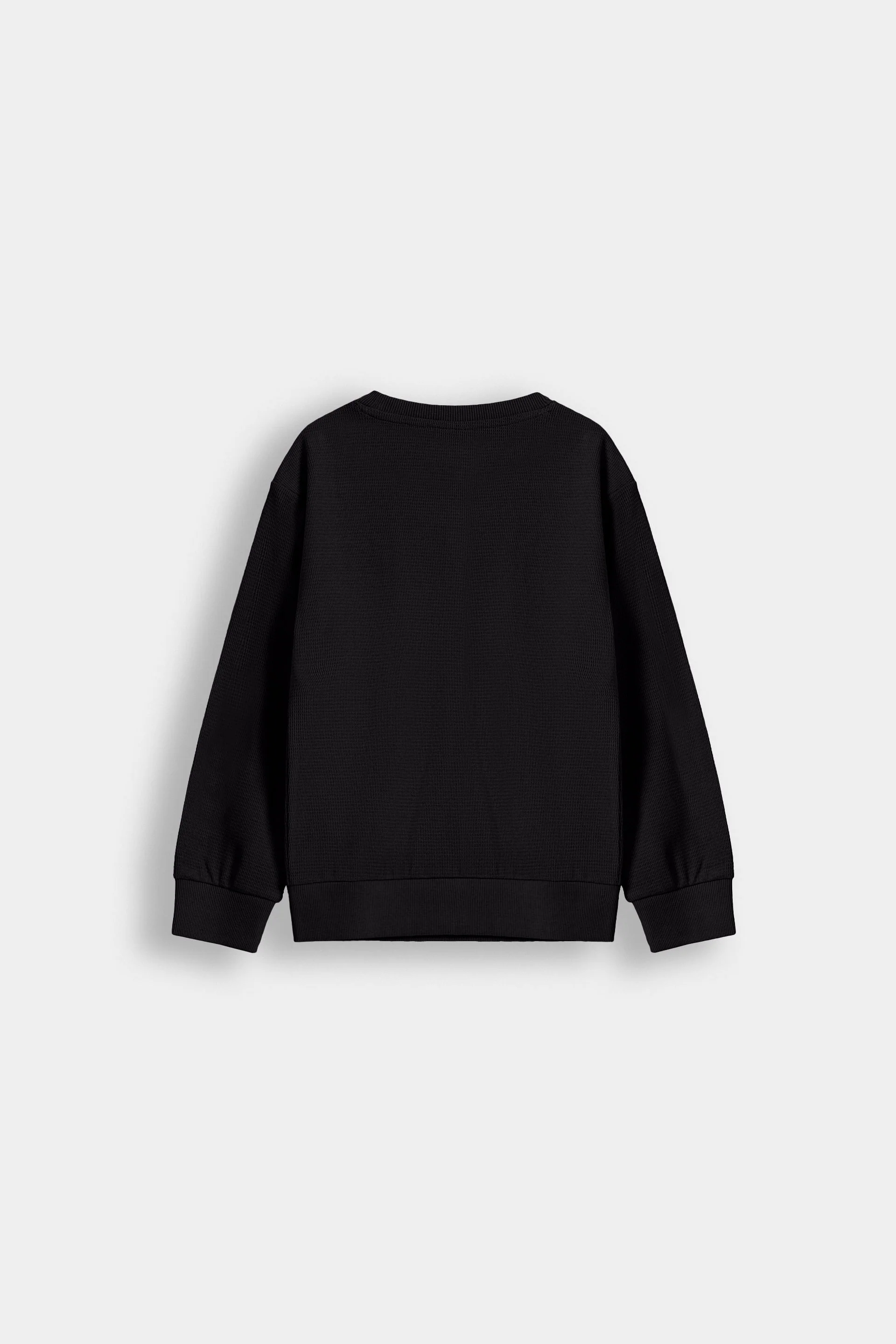 Basic Textured Sweatshirt - Image 3