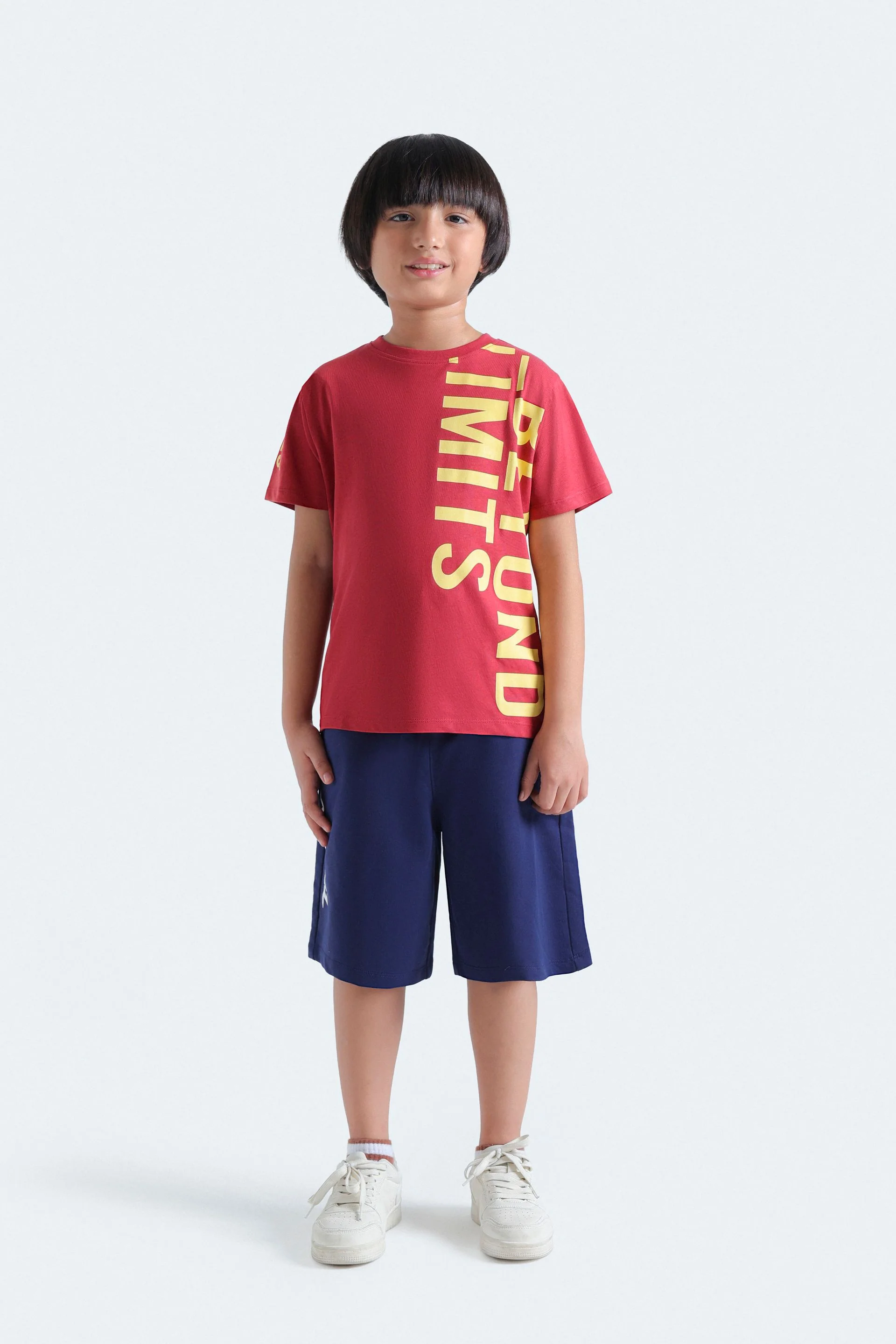Slogan Print Knit Shorts - Image 4